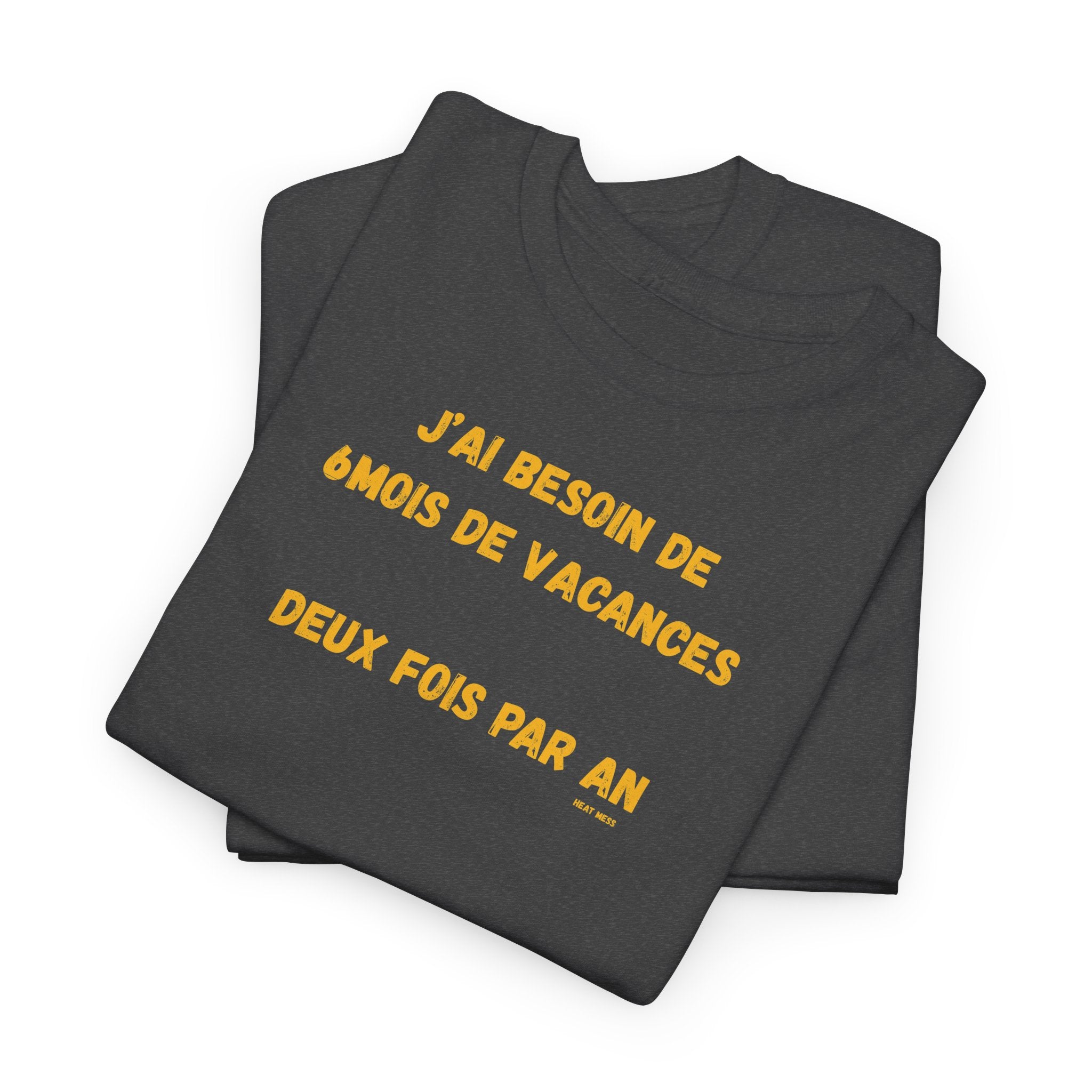 "J'ai besoin de 6mois de vacances 2x par an"T-Shirt