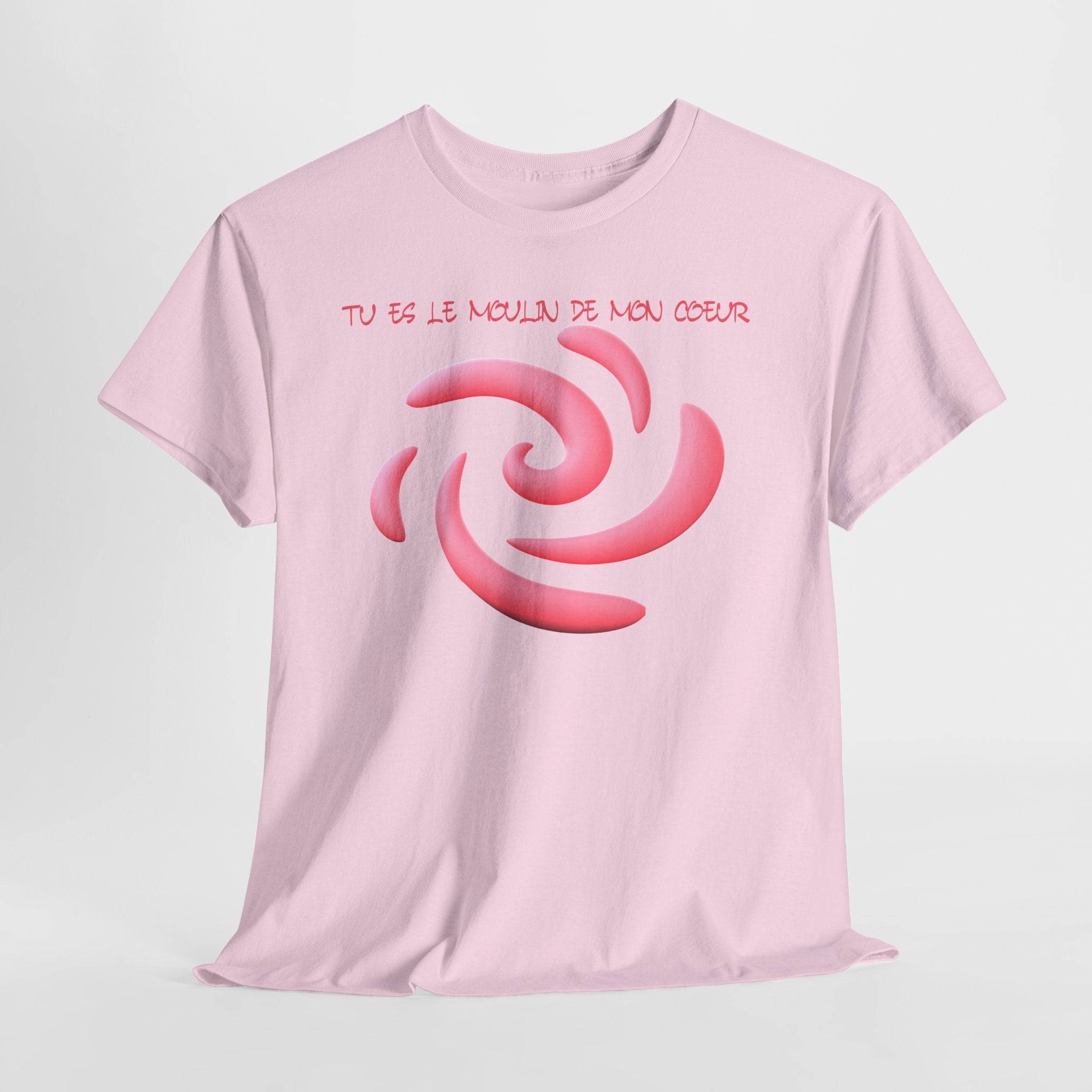 Spiral Heart "Tu es le Moulin de mon Coeur" T‑Shirt - Heat Mess