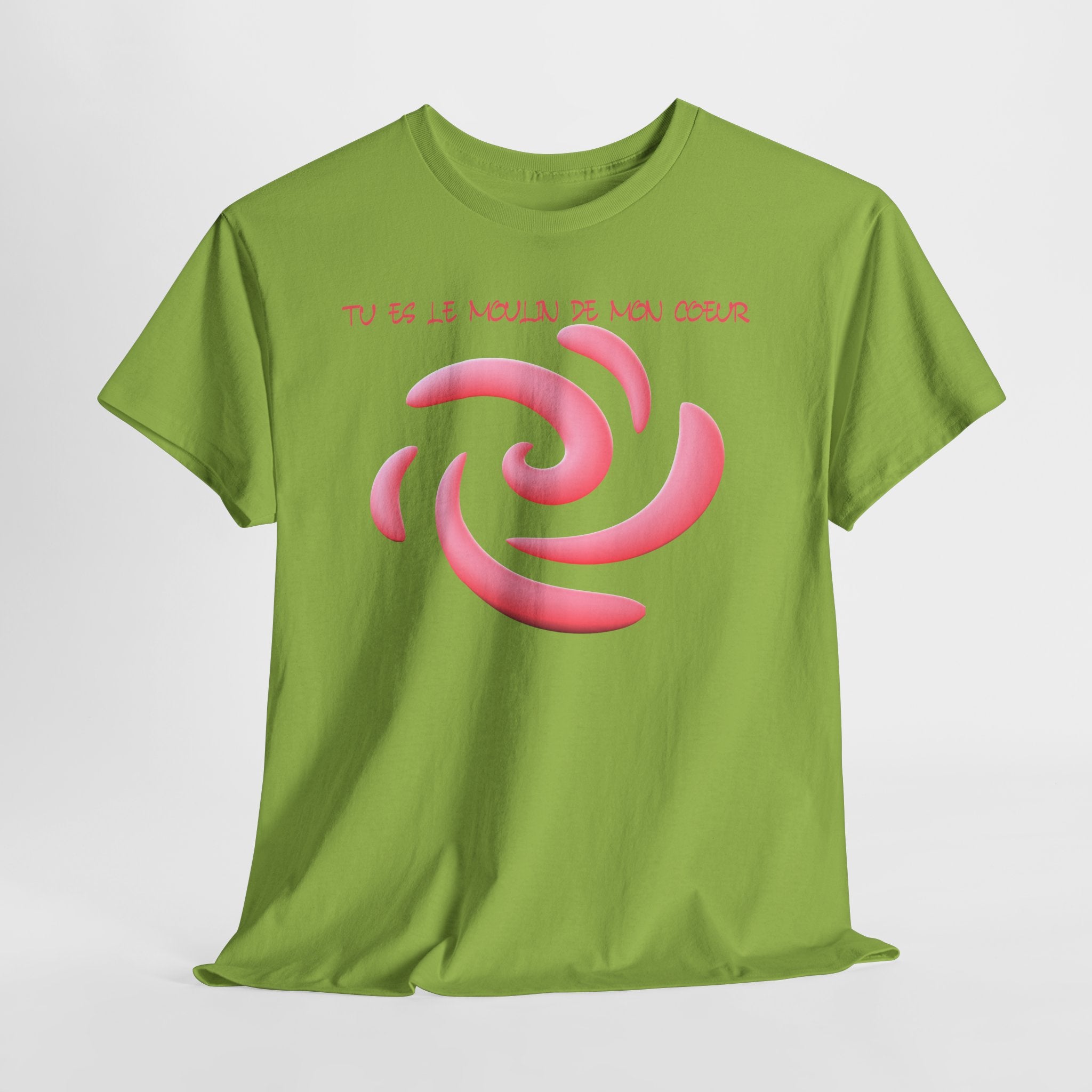 Spiral Heart "Tu es le Moulin de mon Coeur" T‑Shirt - Heat Mess