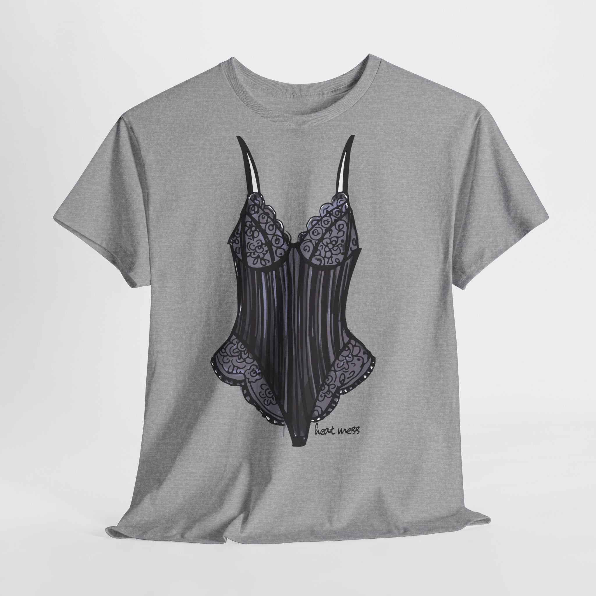 Lace Bodysuit Lingerie T-Shirt - Heat Mess