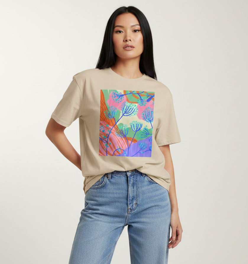 Floral Pastel Abstract T-Shirt - Heat Mess