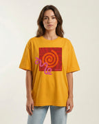 Orange & Pink Abstract Design T-Shirt - Heat Mess