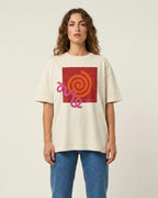 Orange & Pink Abstract Design T-Shirt - Heat Mess