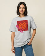 Orange & Pink Abstract Design T-Shirt - Heat Mess