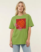 Orange & Pink Abstract Design T-Shirt - Heat Mess