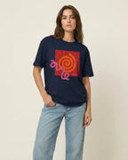 Orange & Pink Abstract Design T-Shirt - Heat Mess