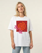 Orange & Pink Abstract Design T-Shirt - Heat Mess