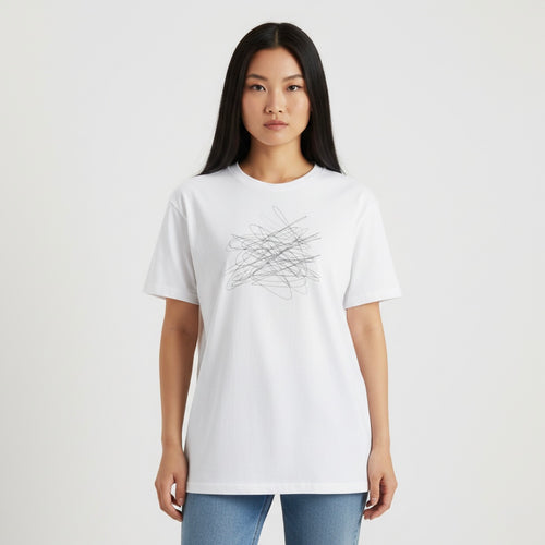 Abstract Scribble T‑Shirt - Heat Mess
