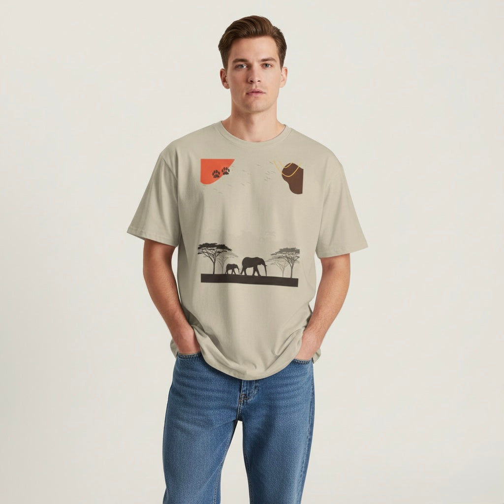 Elephant Safari T‑Shirt - Heat Mess