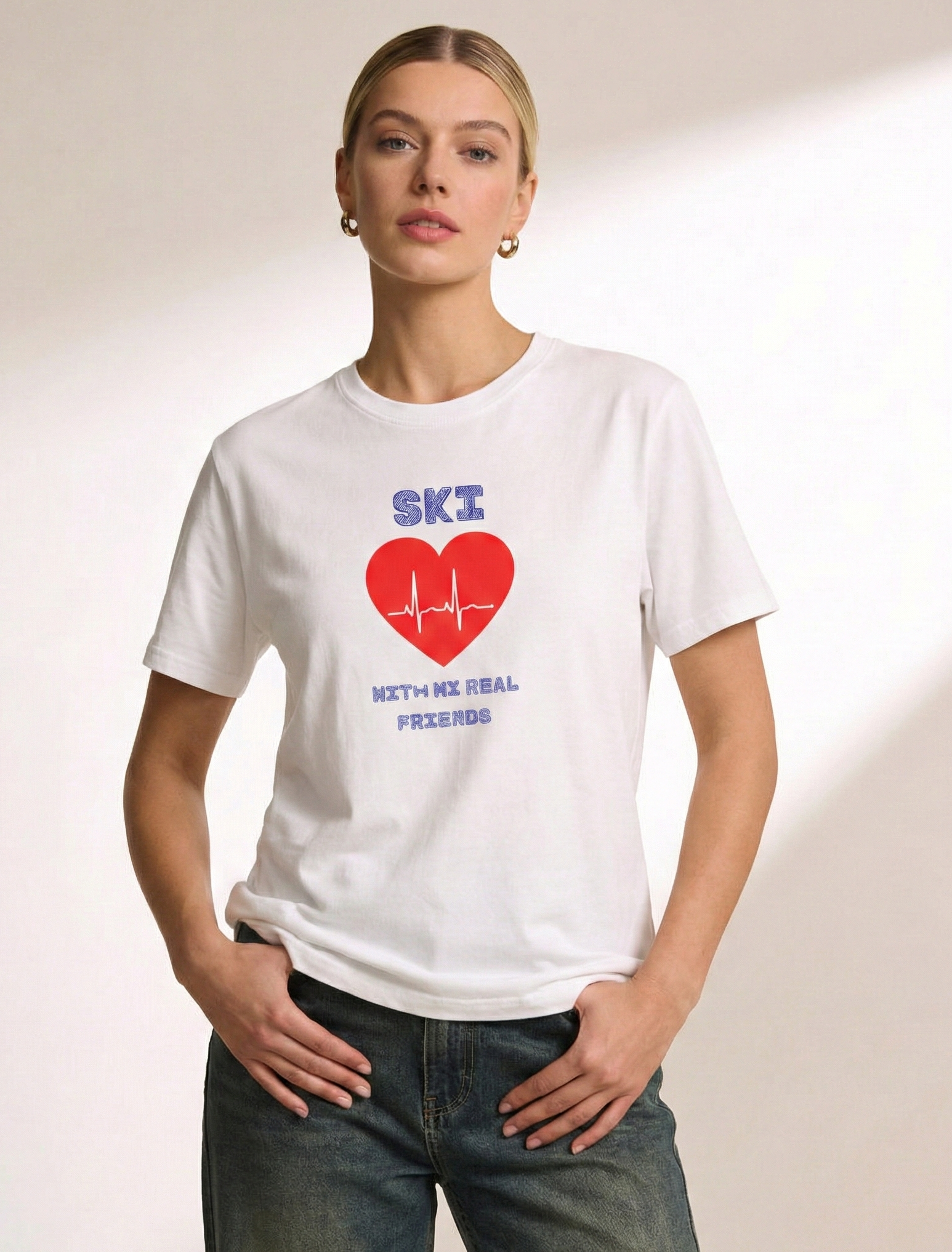 Ski Heartbeat T-Shirt - Heat Mess