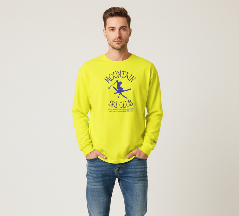 Mountain Ski Club Long Sleeve T-Shirt - Heat Mess