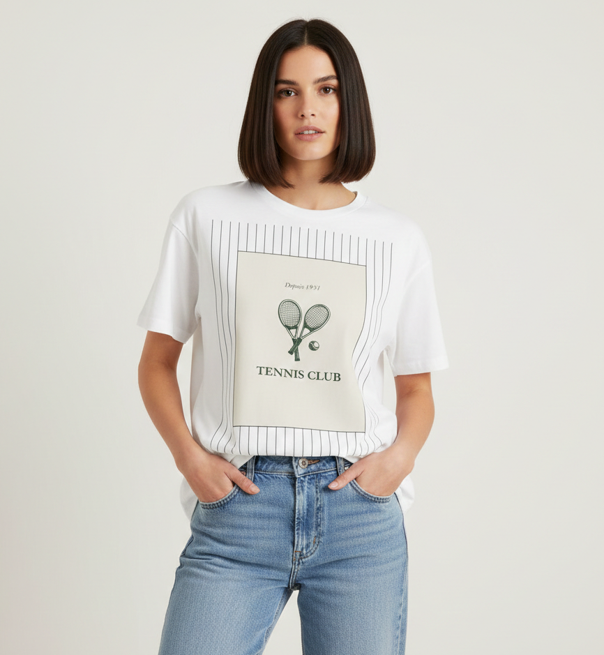Tennis Club Racket T-Shirt - Heat Mess