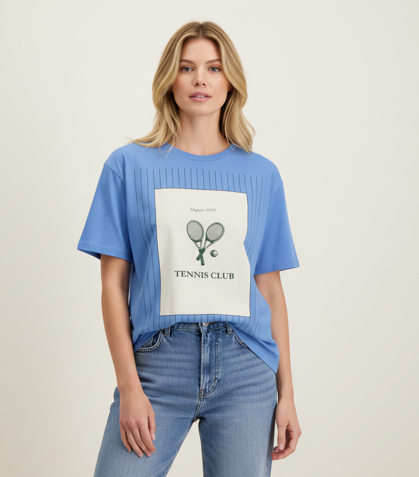 Tennis Club Racket T-Shirt - Heat Mess