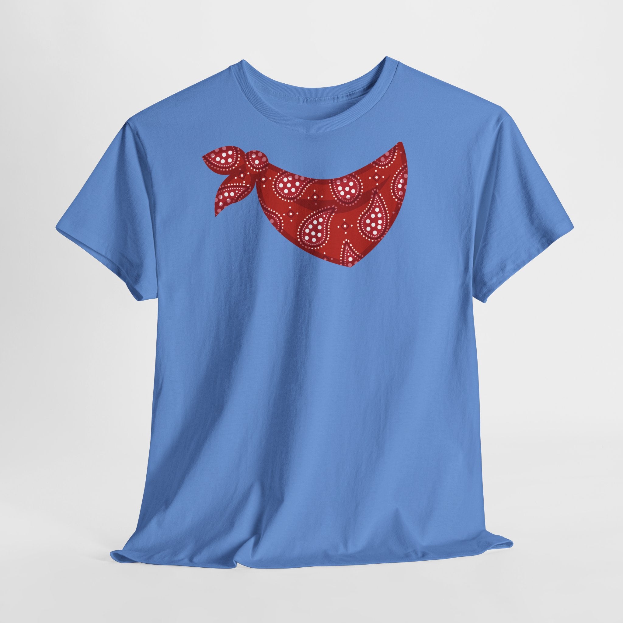 Bandana Red Paisley Neck Scarf T-Shirt - Heat Mess