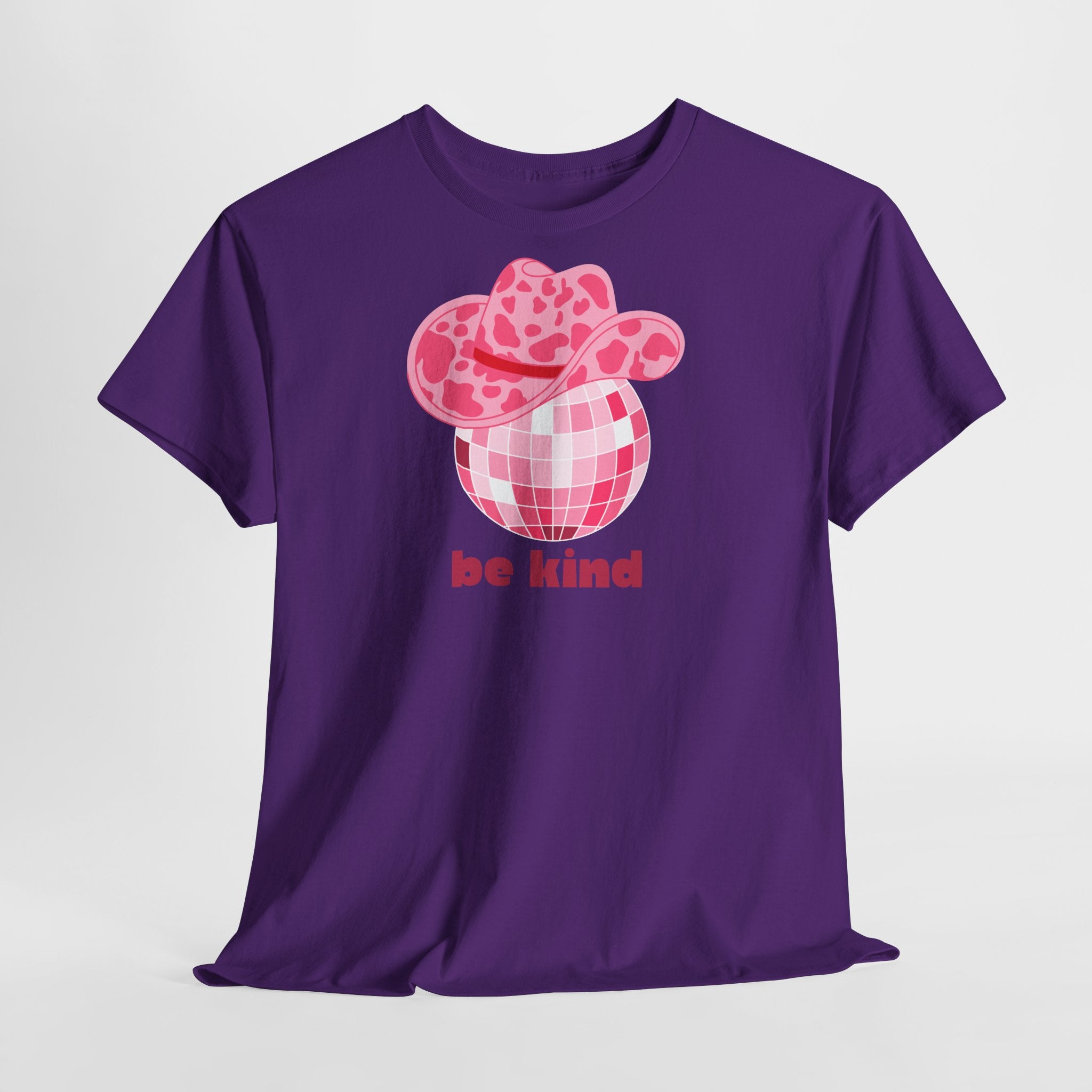 Be Kind Pink Disco Cowgirl T-Shirt - Heat Mess