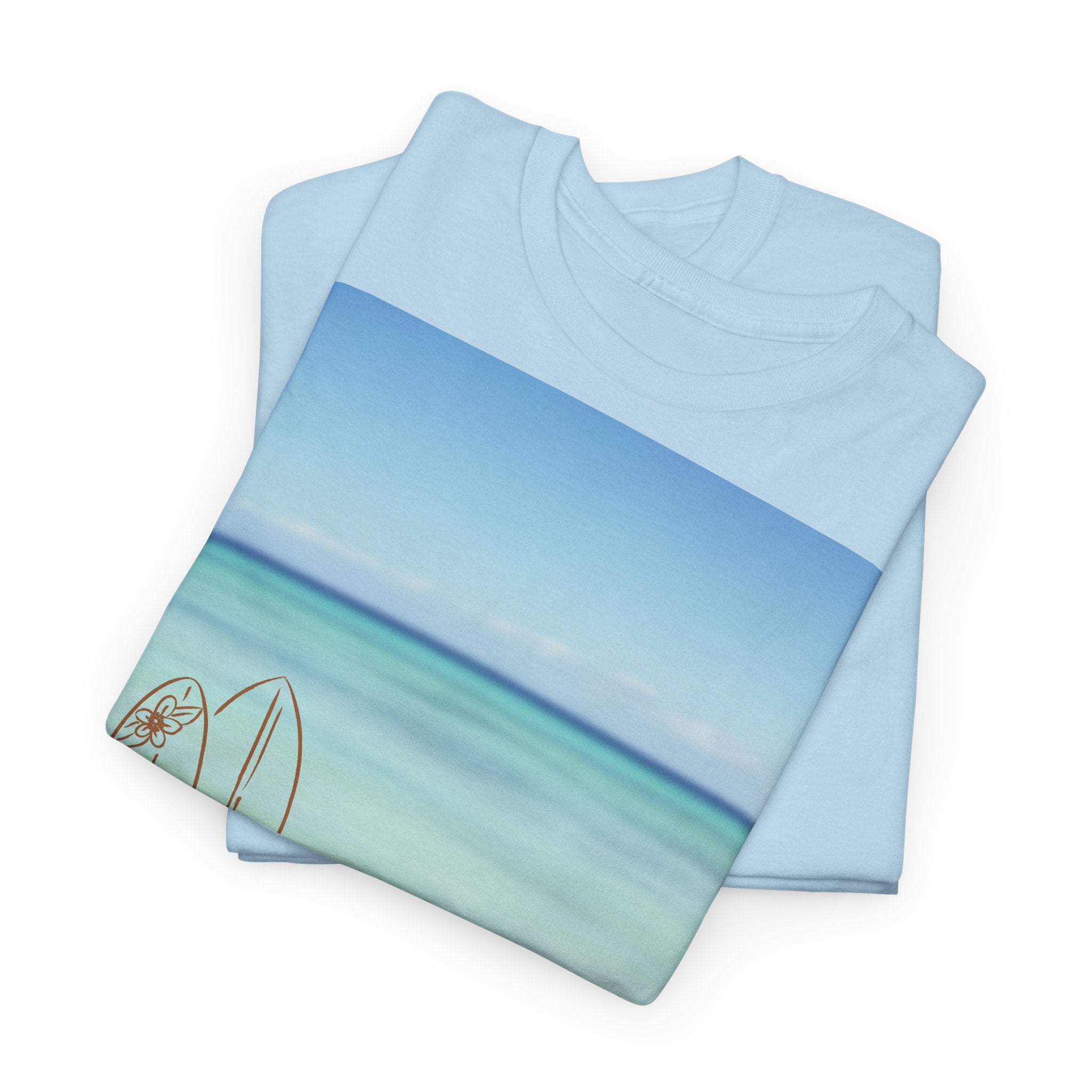 Beach Surfboard T-Shirt - Heat Mess