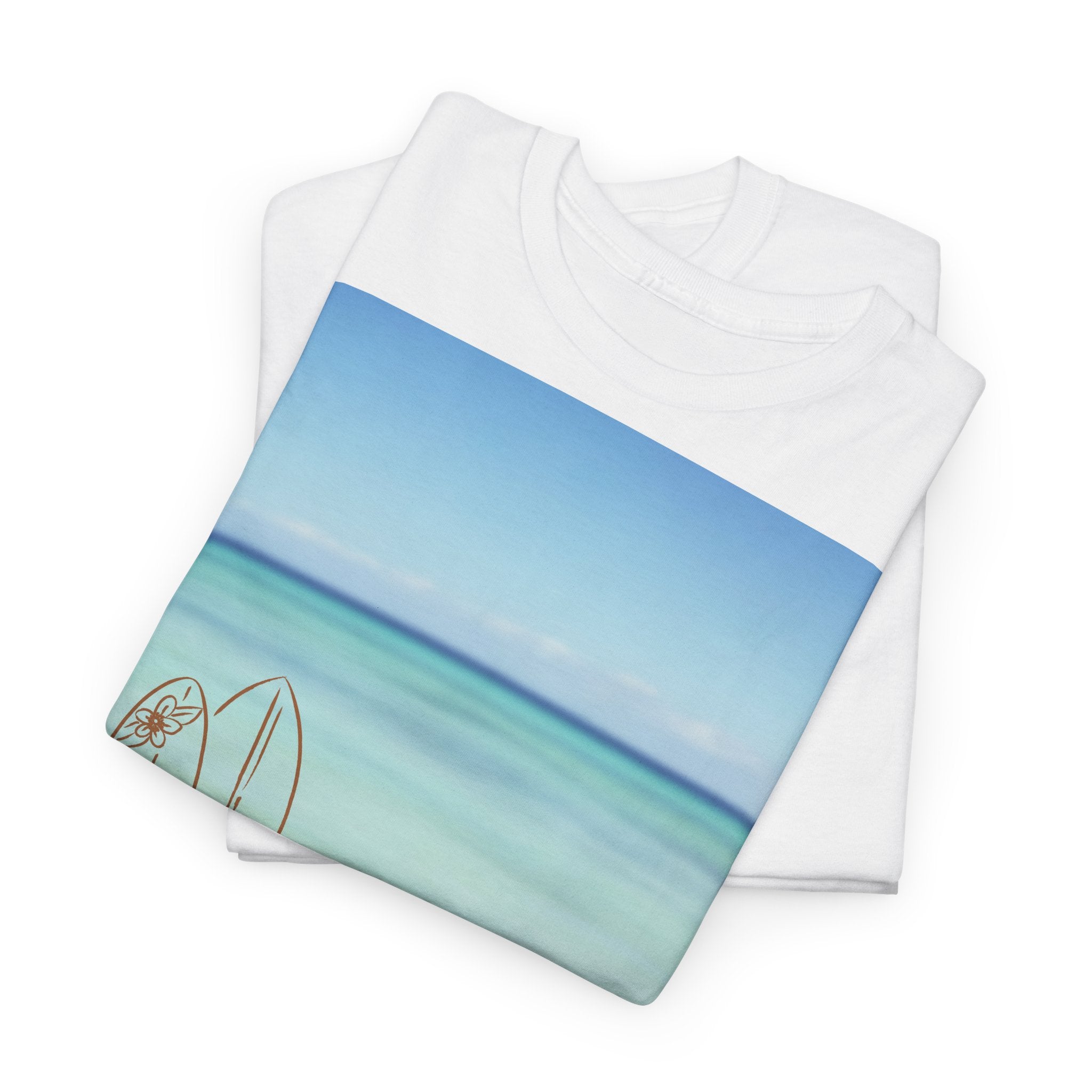 Beach Surfboard T-Shirt - Heat Mess