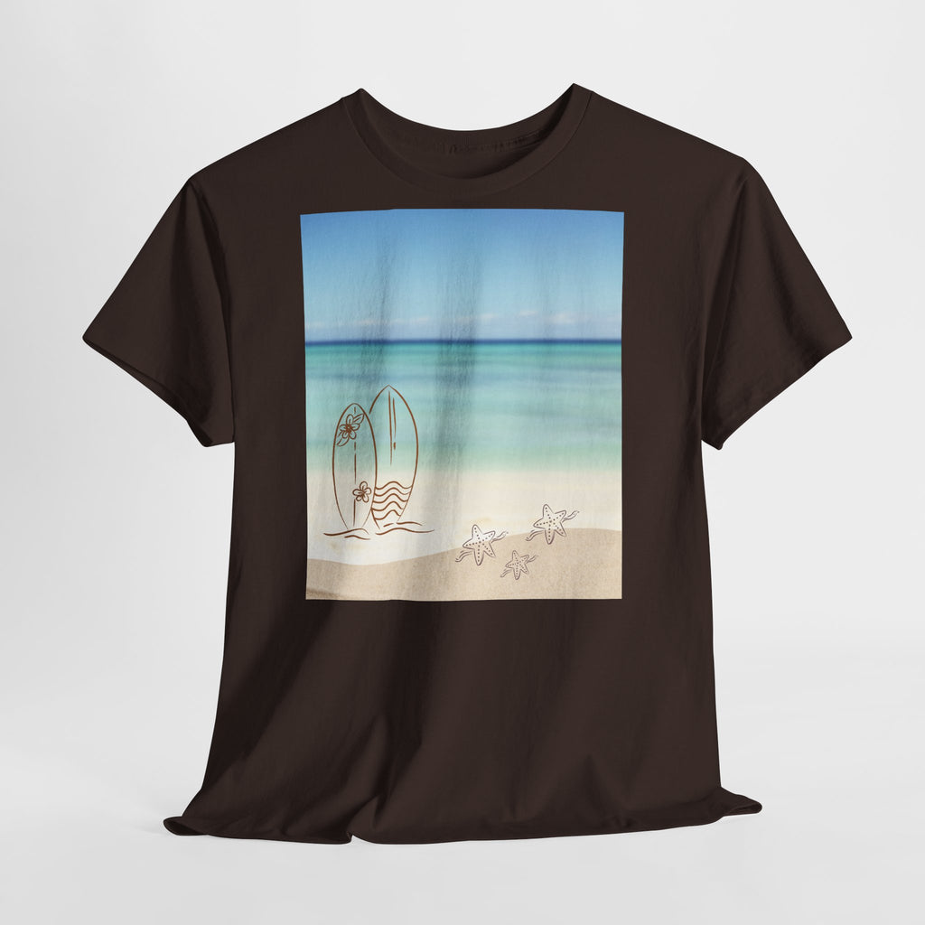 Beach Surfboard T-Shirt - Heat Mess