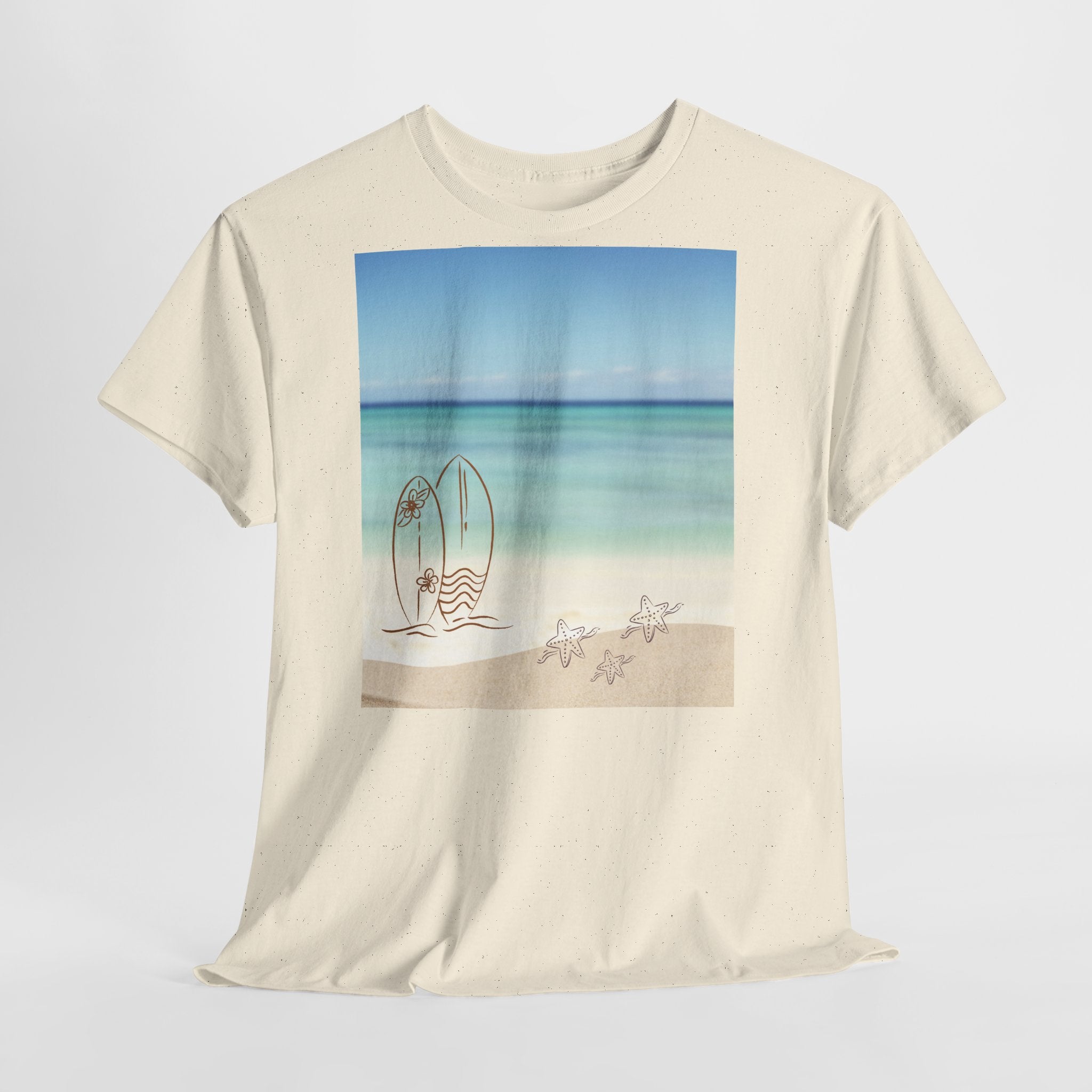 Beach Surfboard T-Shirt - Heat Mess