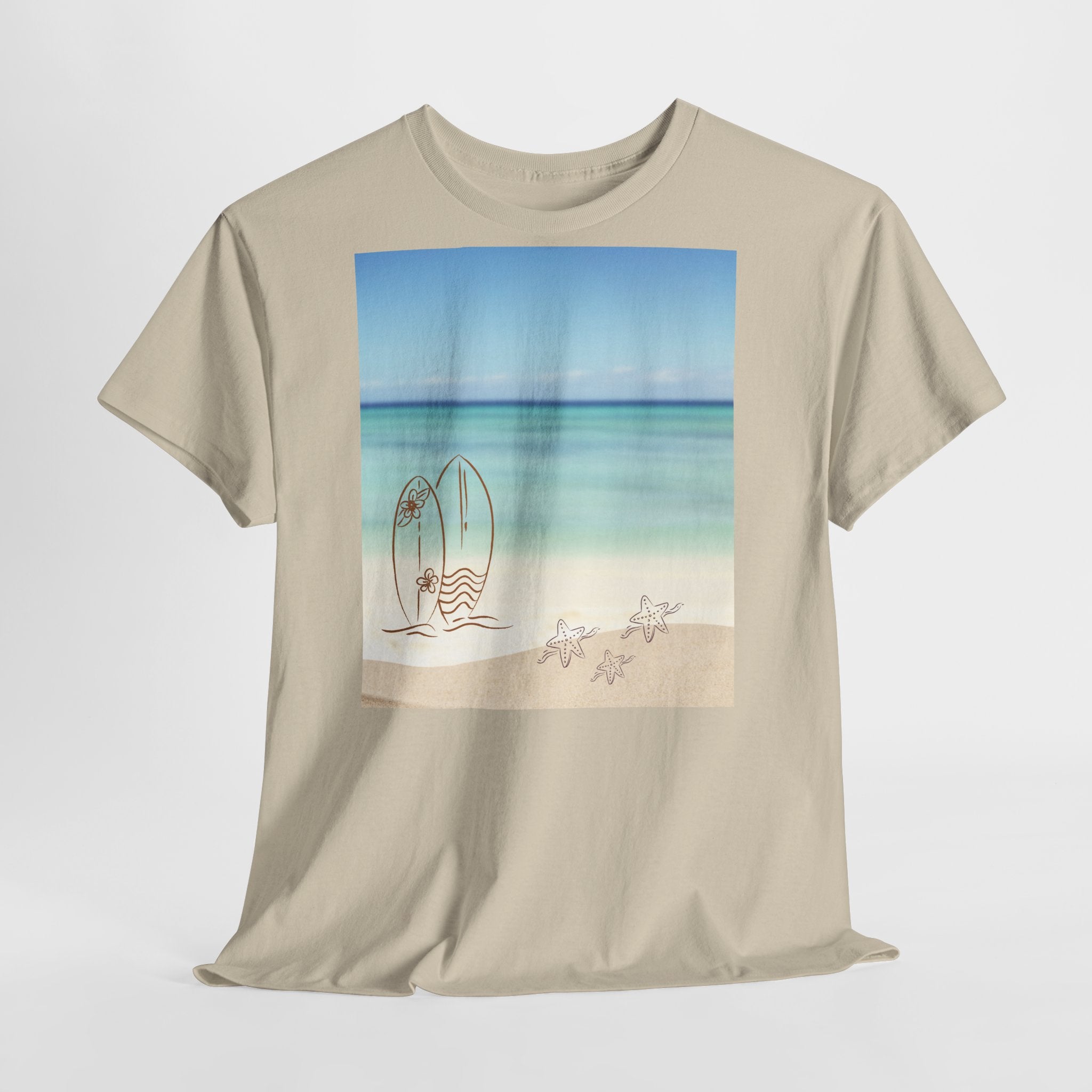 Beach Surfboard T-Shirt - Heat Mess