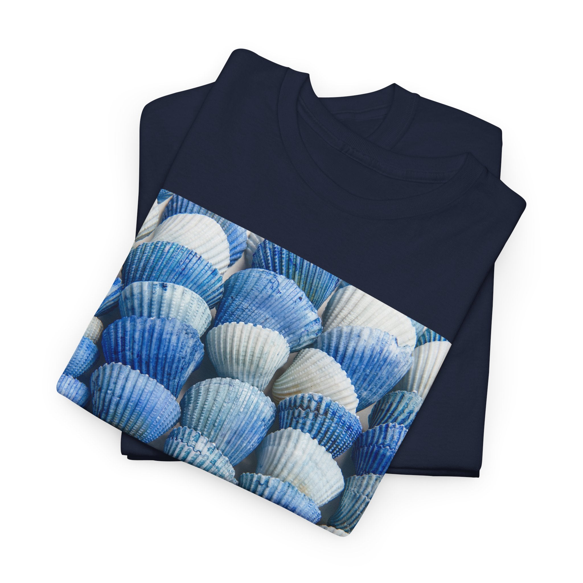 Blue Coastal Shell Graphic T-Shirt - Heat Mess