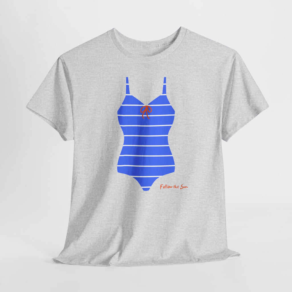 Blue Retro Beach Vibe T-Shirt - Heat Mess