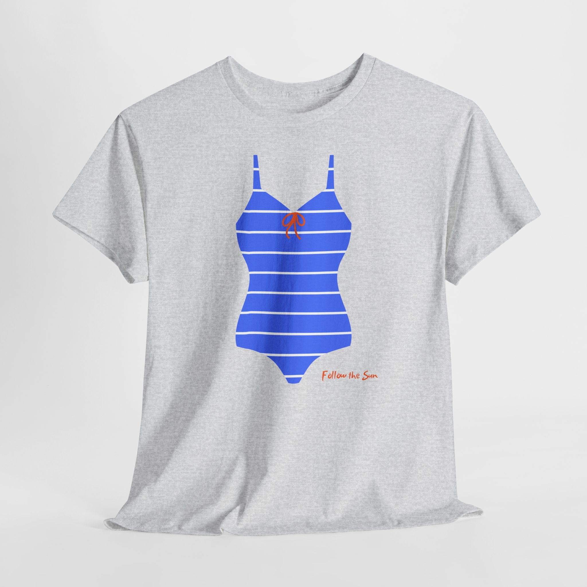 Blue Retro Beach Vibe T-Shirt - Heat Mess