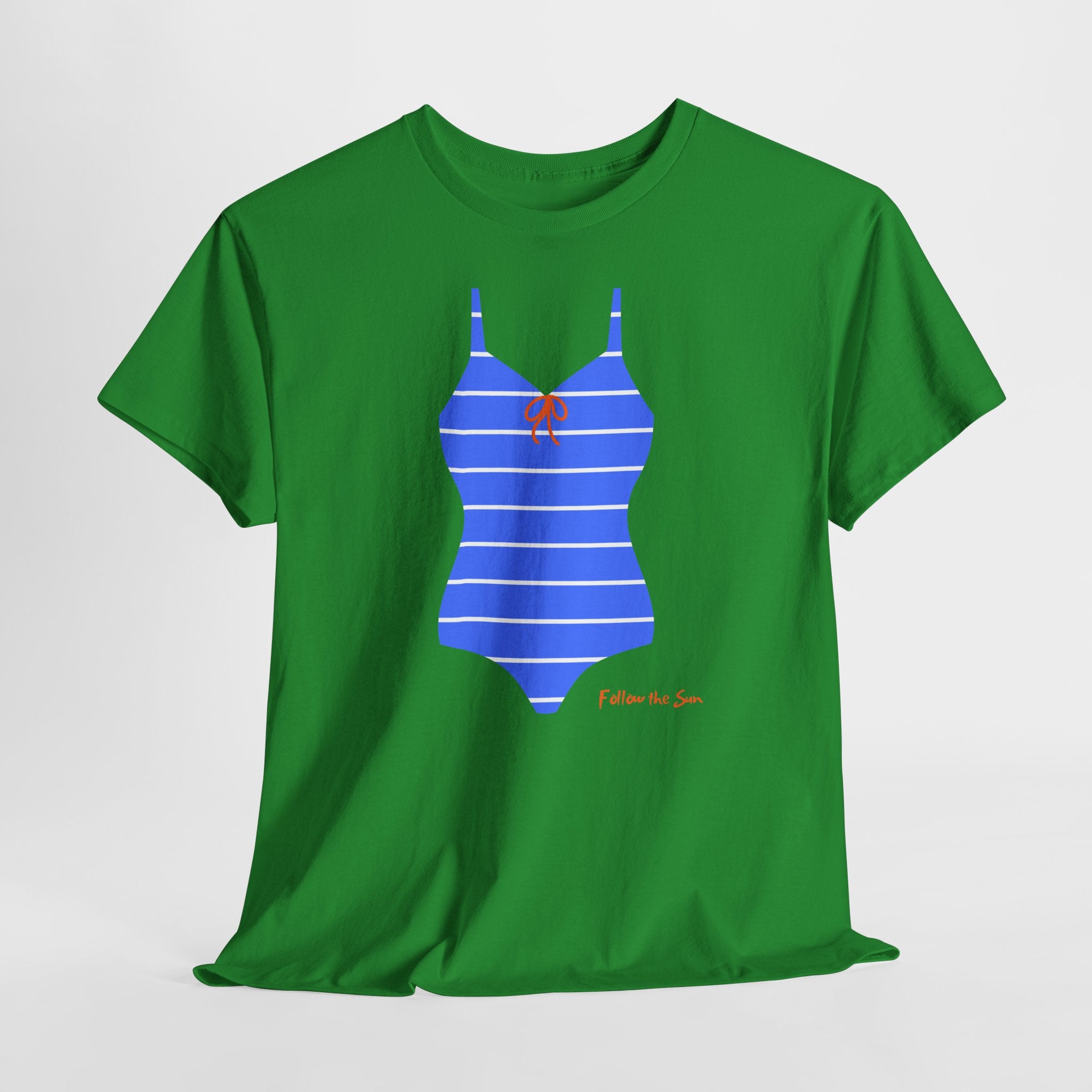 Blue Retro Beach Vibe T-Shirt - Heat Mess