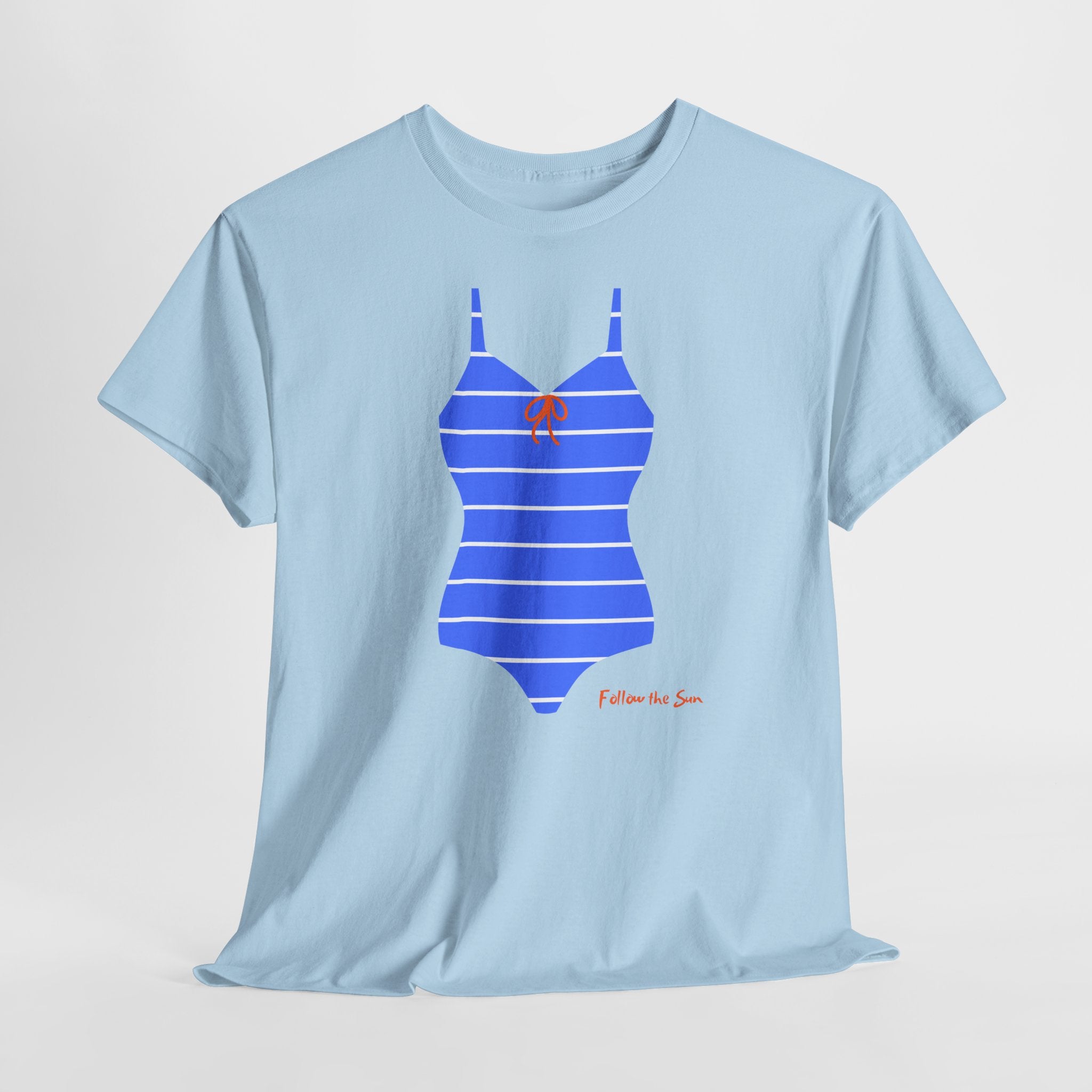 Blue Retro Beach Vibe T-Shirt - Heat Mess