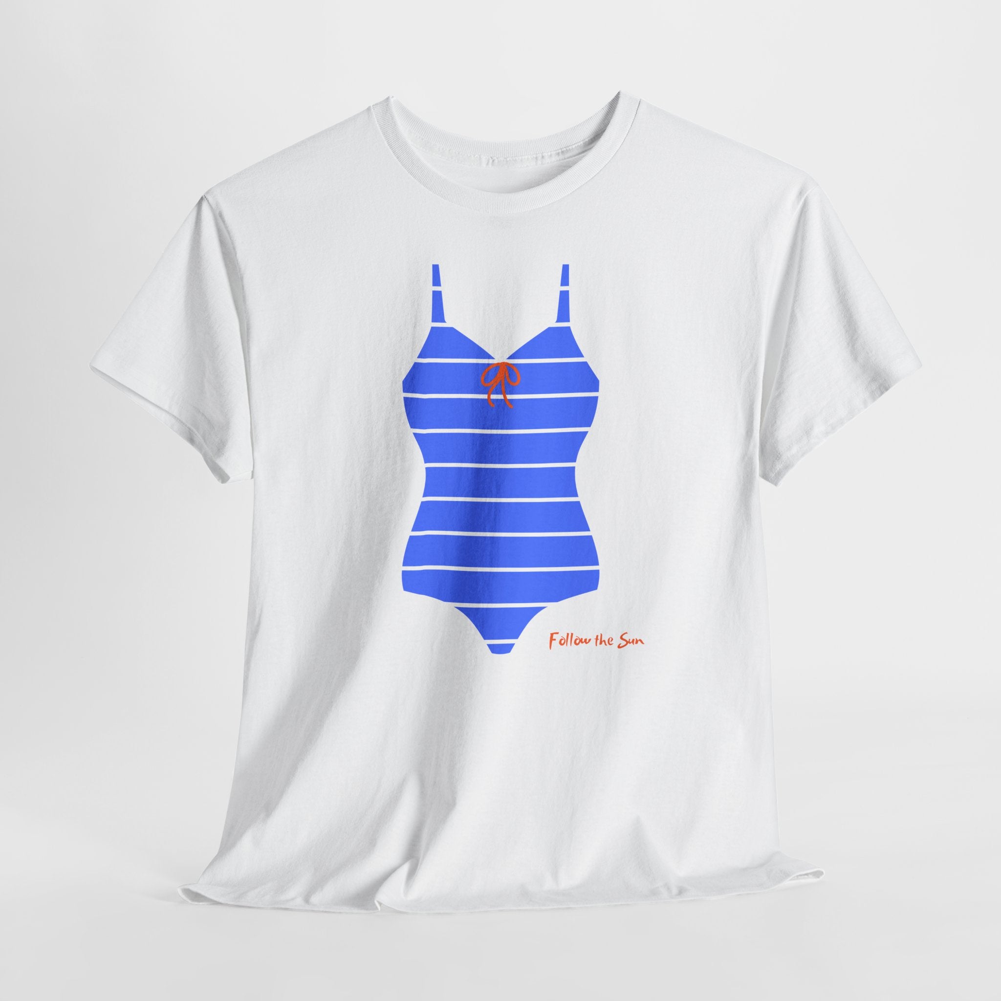 Blue Retro Beach Vibe T-Shirt - Heat Mess