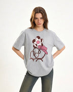 Cow Print Daisy & Cowboy Hat T-Shirt - Heat Mess