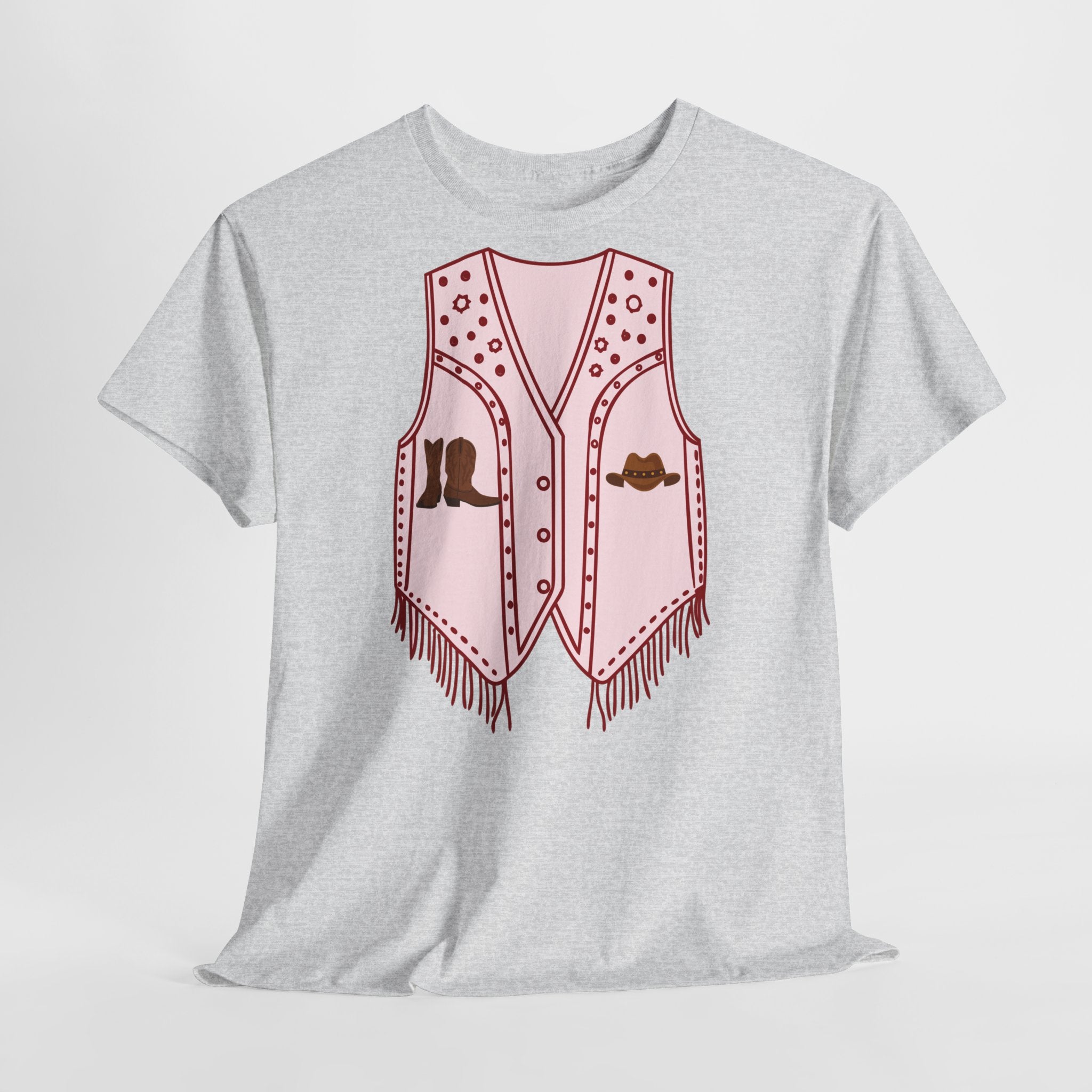 Cowgirl Vest Western T-Shirt - Heat Mess