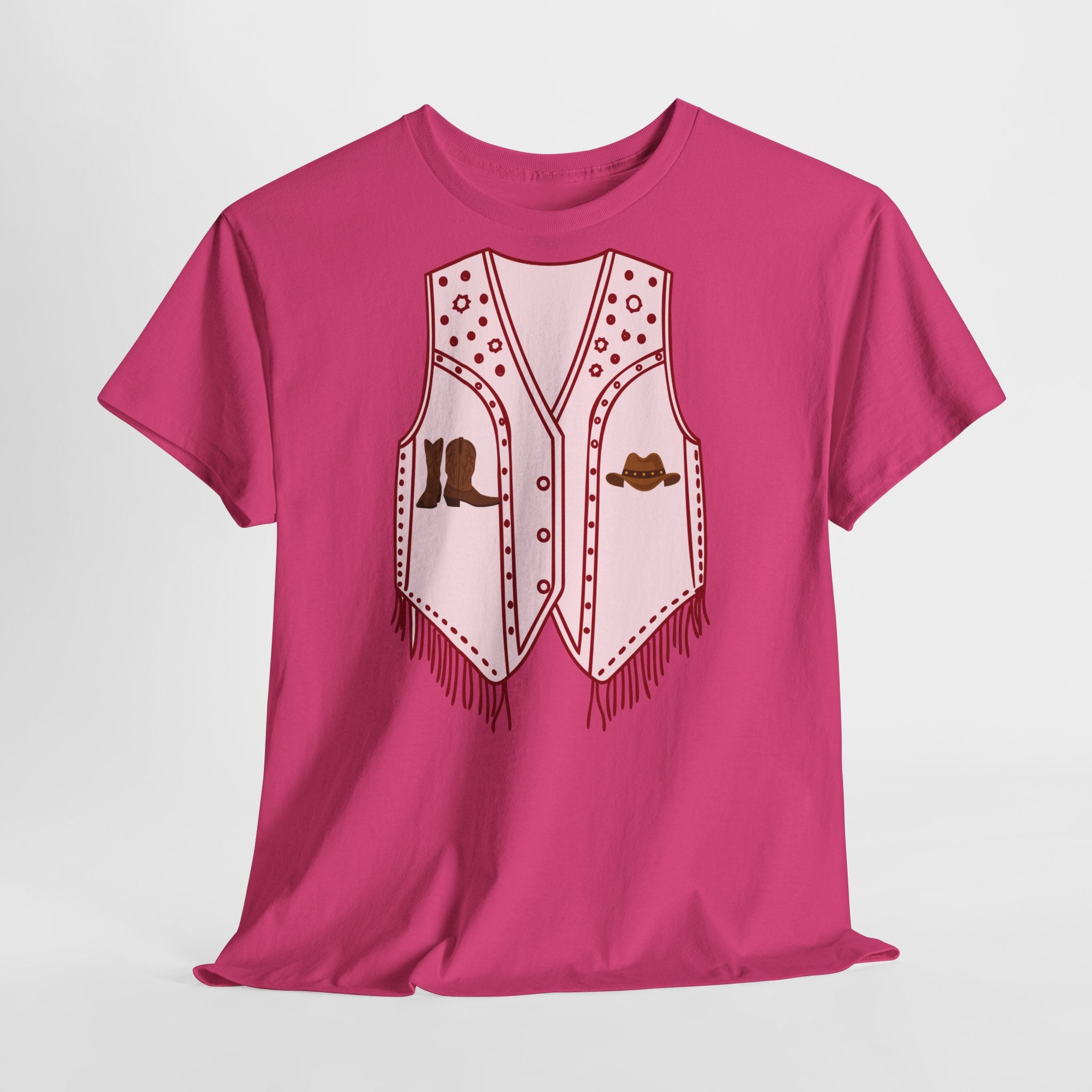 Cowgirl Vest Western T-Shirt - Heat Mess