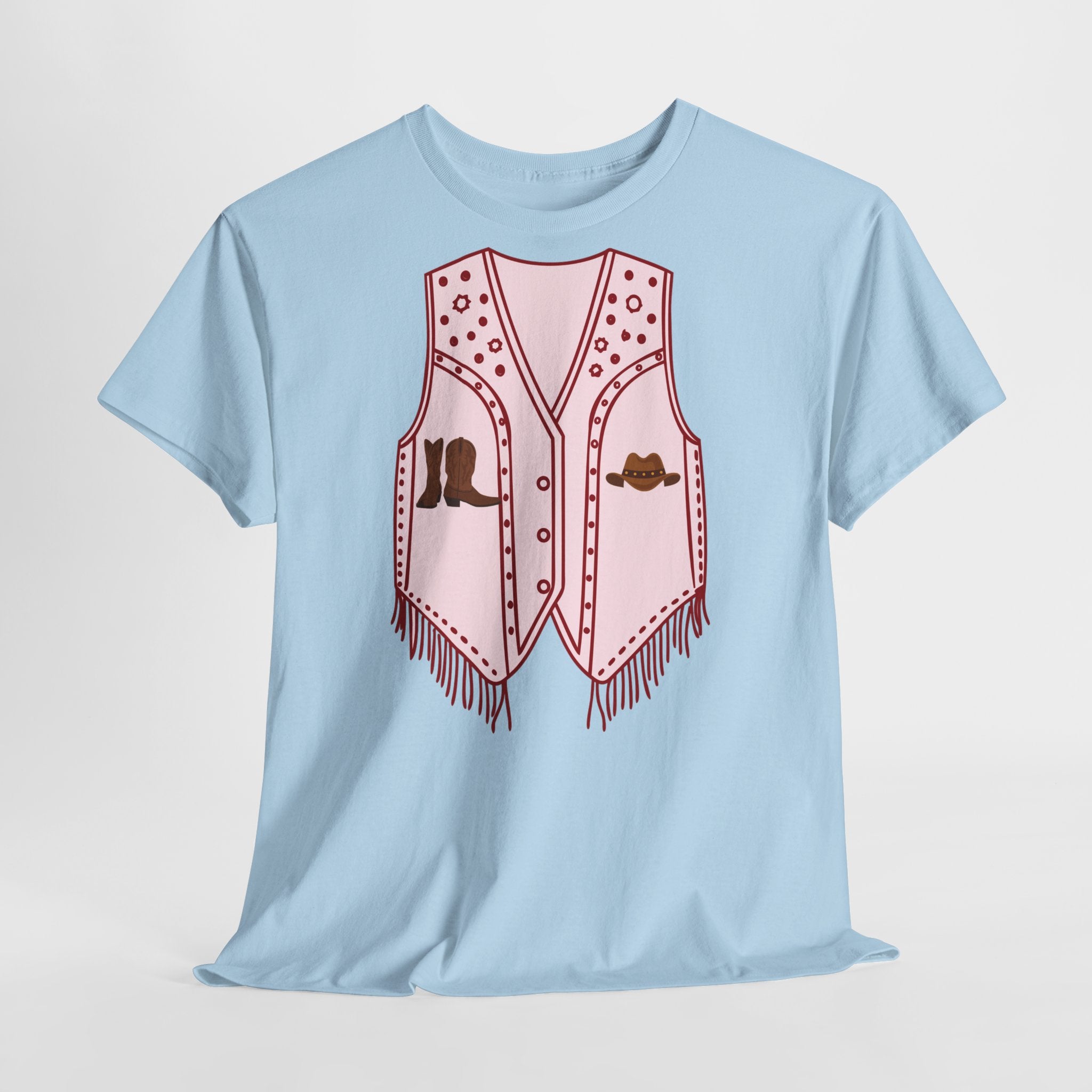 Cowgirl Vest Western T-Shirt - Heat Mess