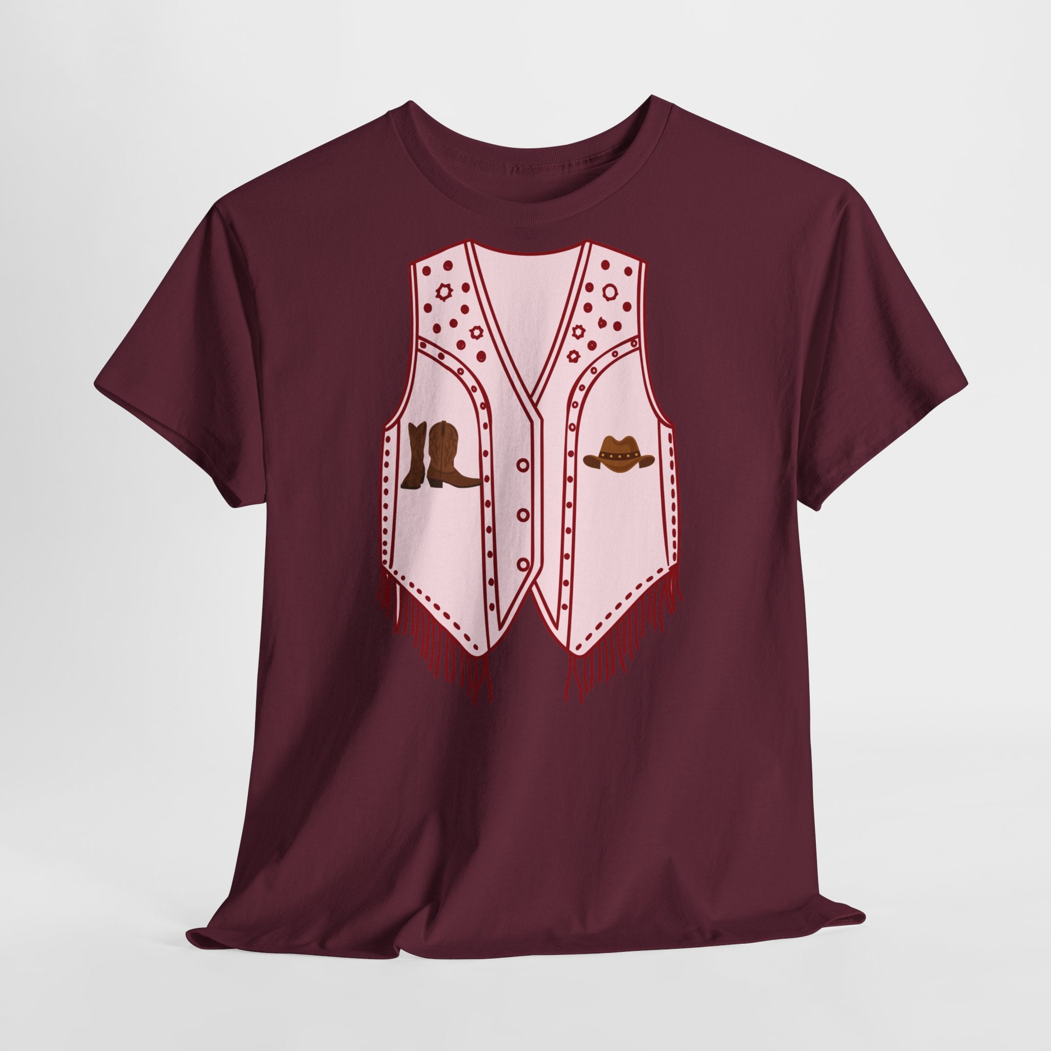 Cowgirl Vest Western T-Shirt - Heat Mess
