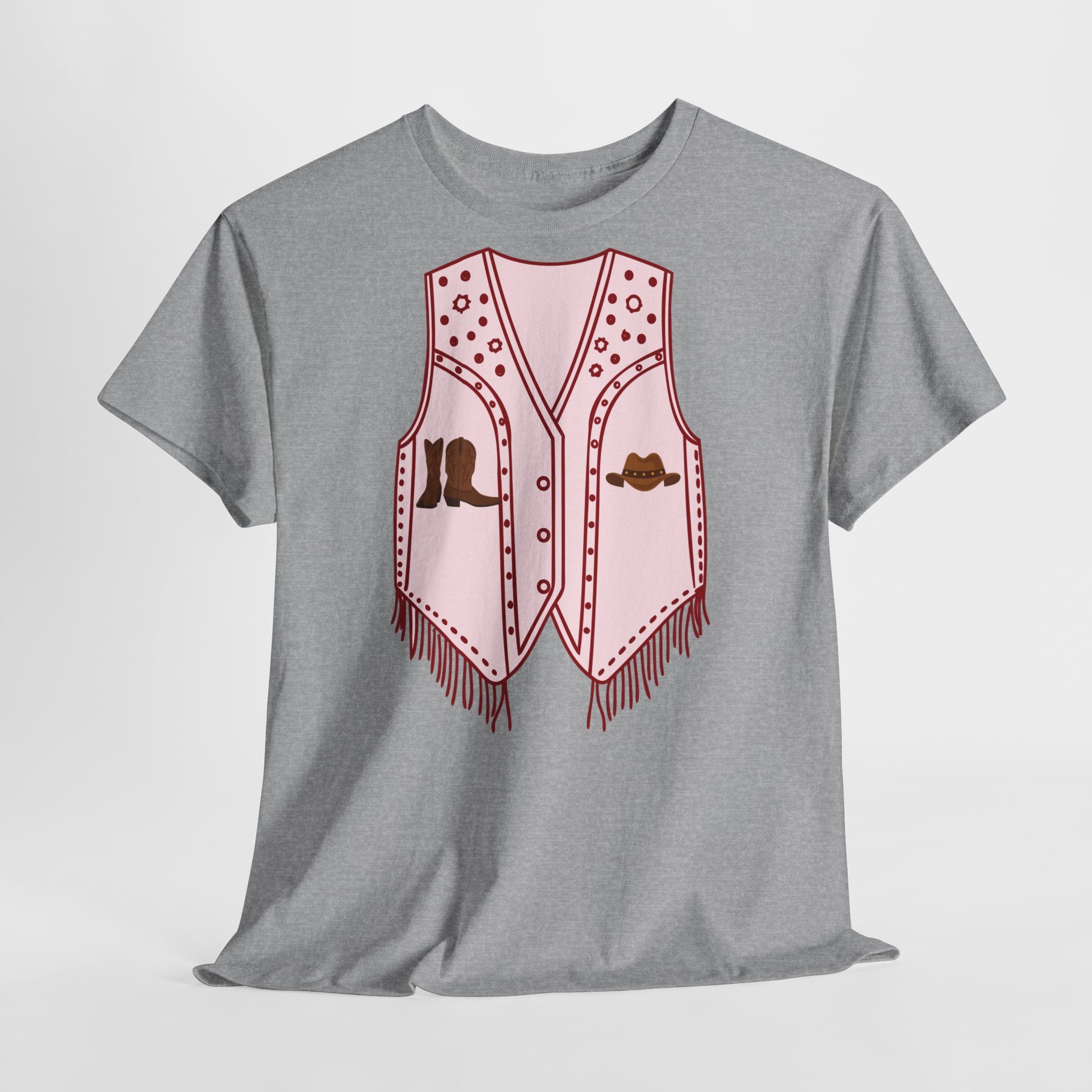 Cowgirl Vest Western T-Shirt - Heat Mess