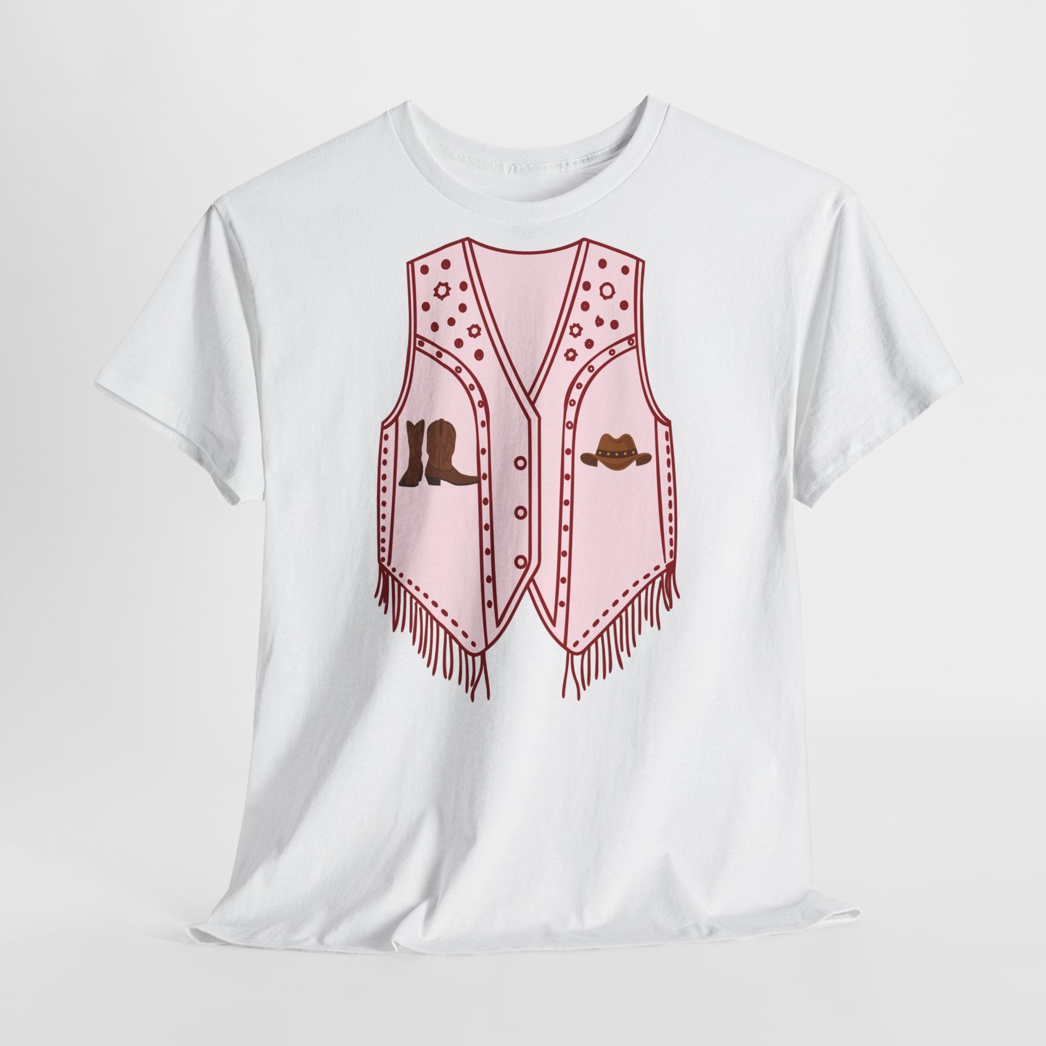 Cowgirl Vest Western T-Shirt - Heat Mess