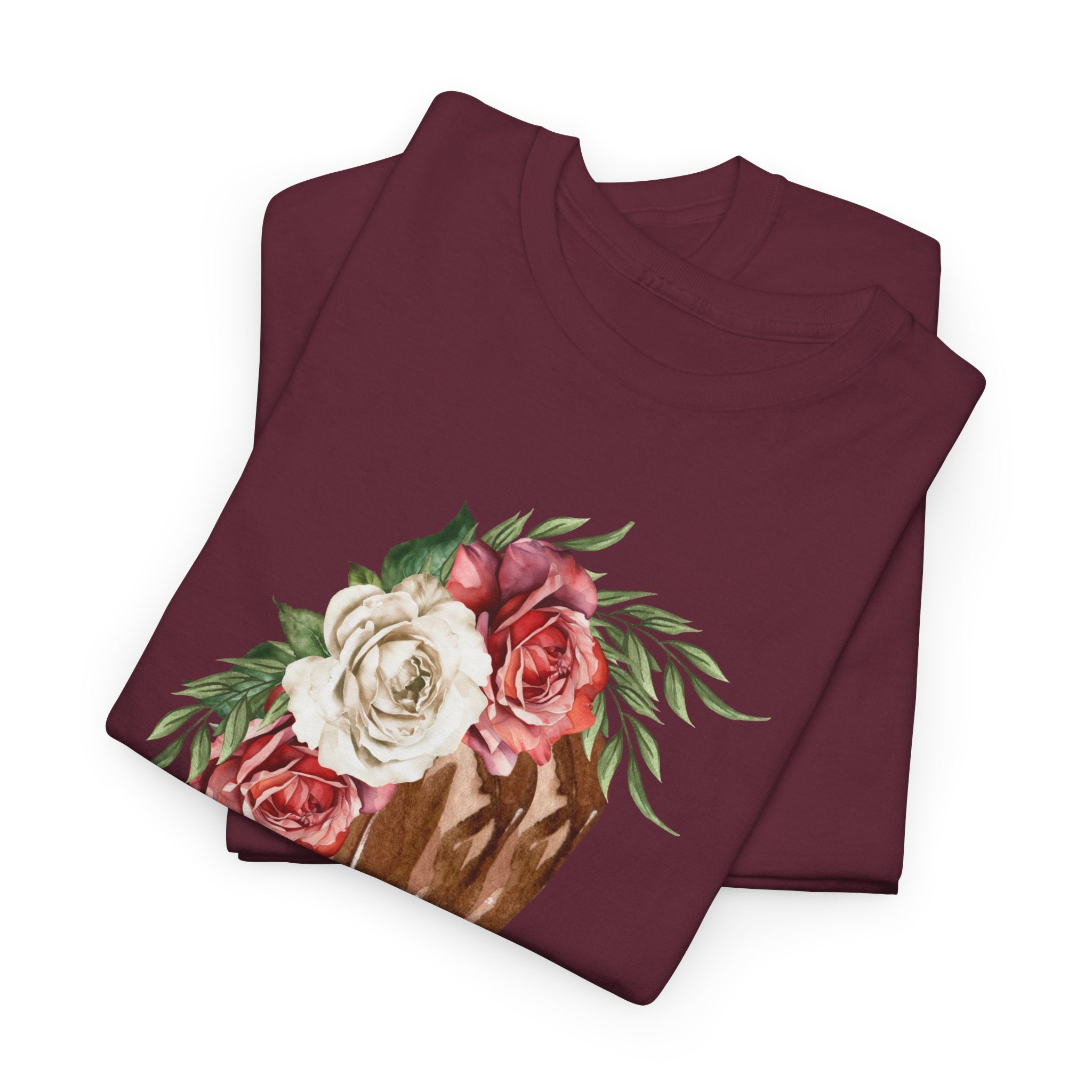 Floral Cowboy Western Floral T-Shirt - Heat Mess