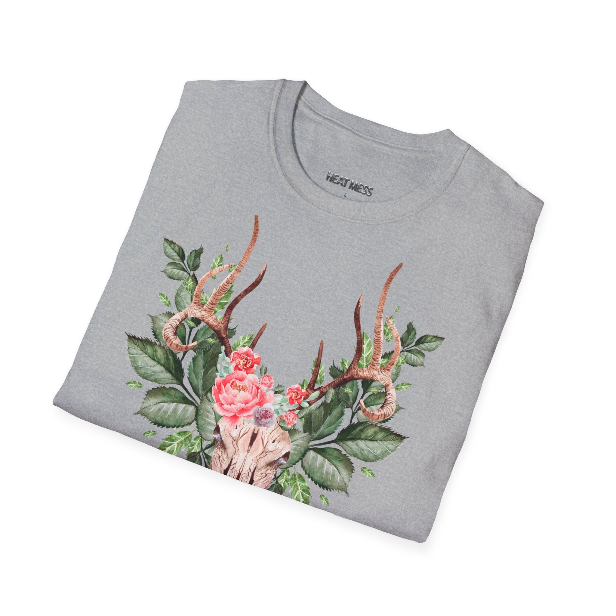 Floral Deer "Fragile" T‑Shirt - Heat Mess