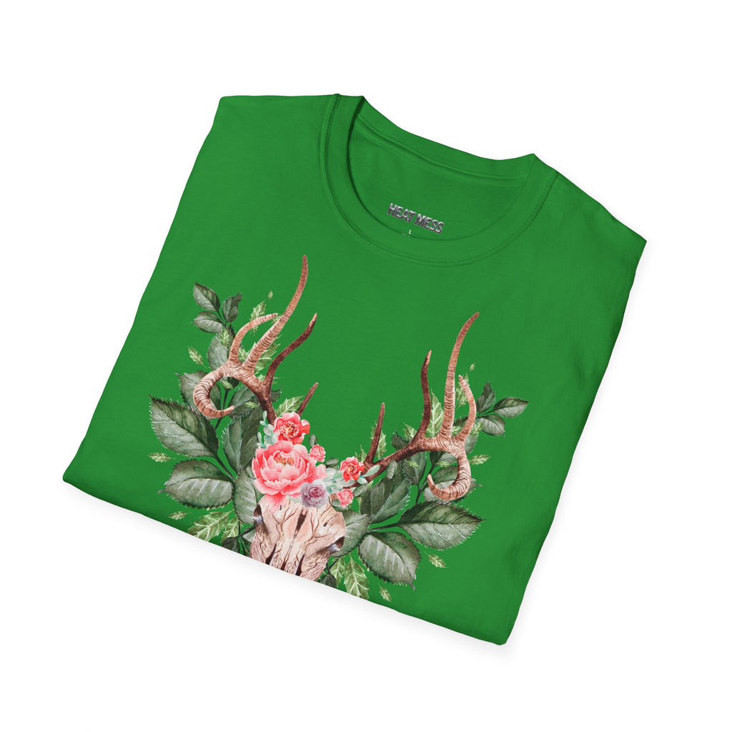 Floral Deer "Fragile" T‑Shirt - Heat Mess