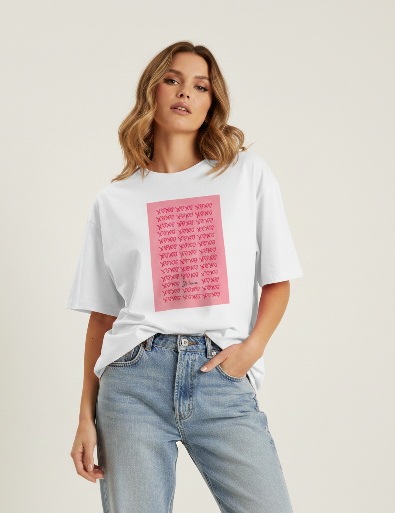 Love Pink Repeated T-Shirt