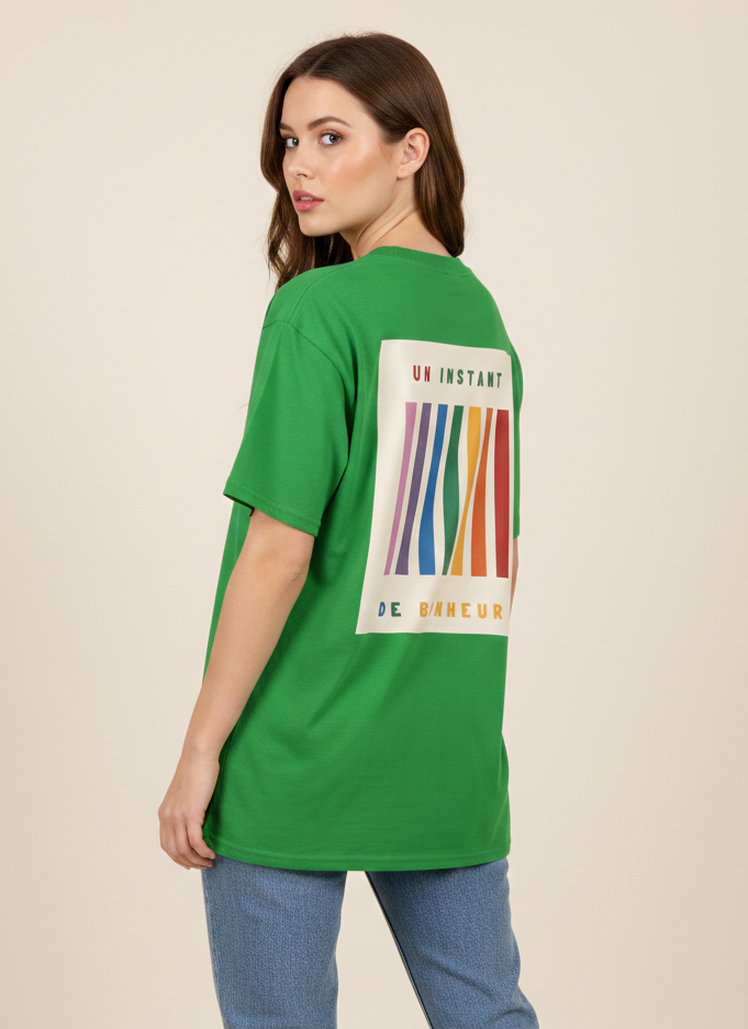 "Un Instant de Bonheur" Back T-Shirt
