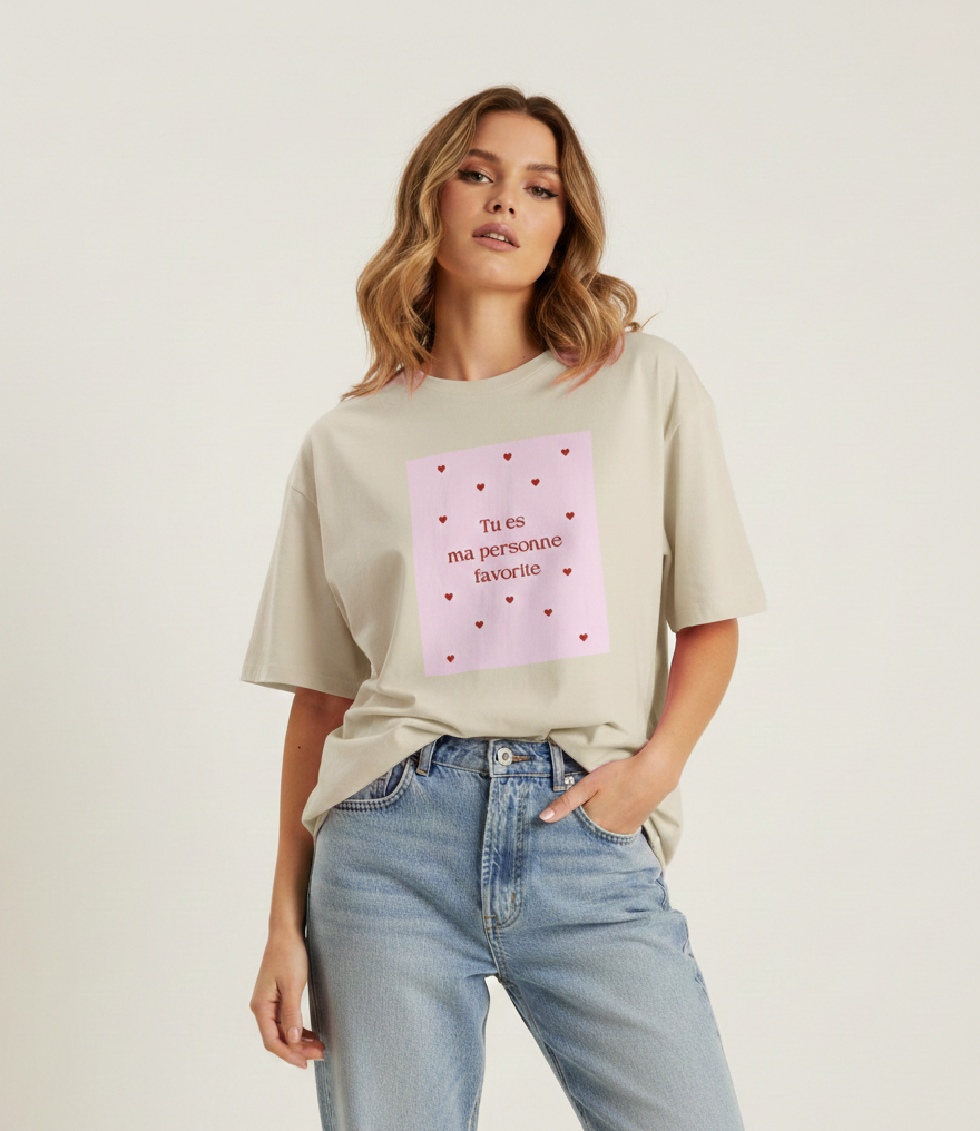 Love "Tu es ma personne favorite" T-Shirt
