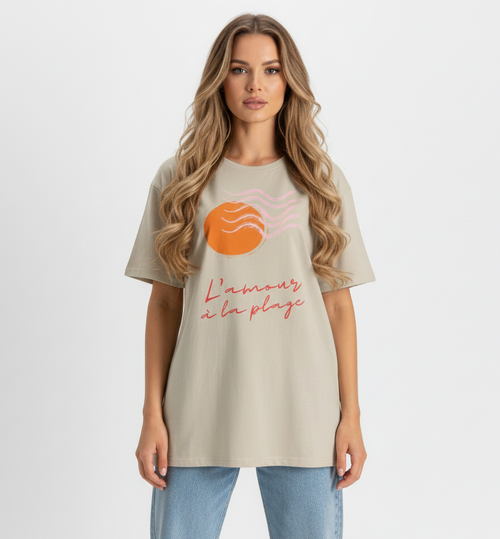 "L'amour à la plage" Sunset T-Shirt - Heat Mess