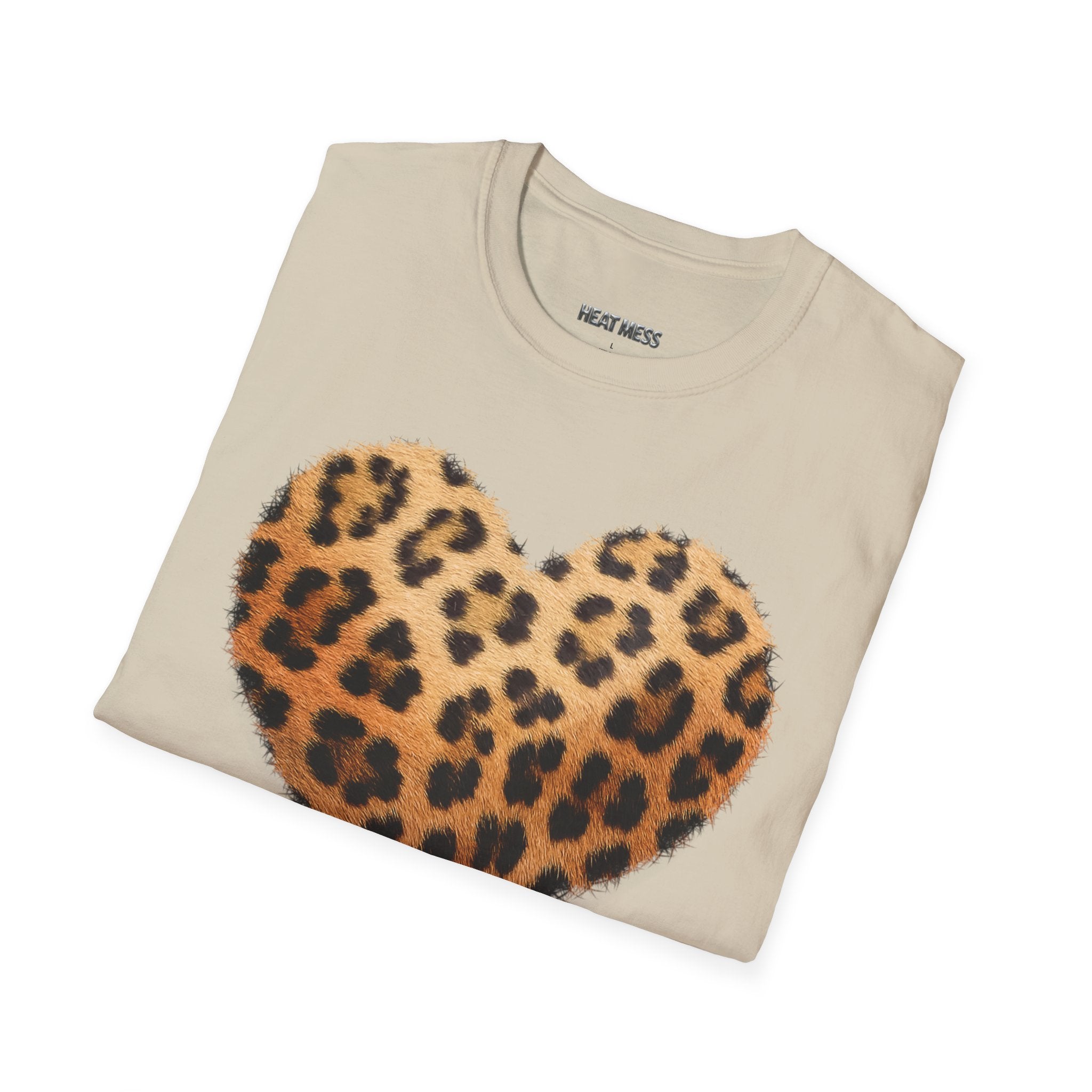 Leopard Print Heart T-Shirt - Heat Mess