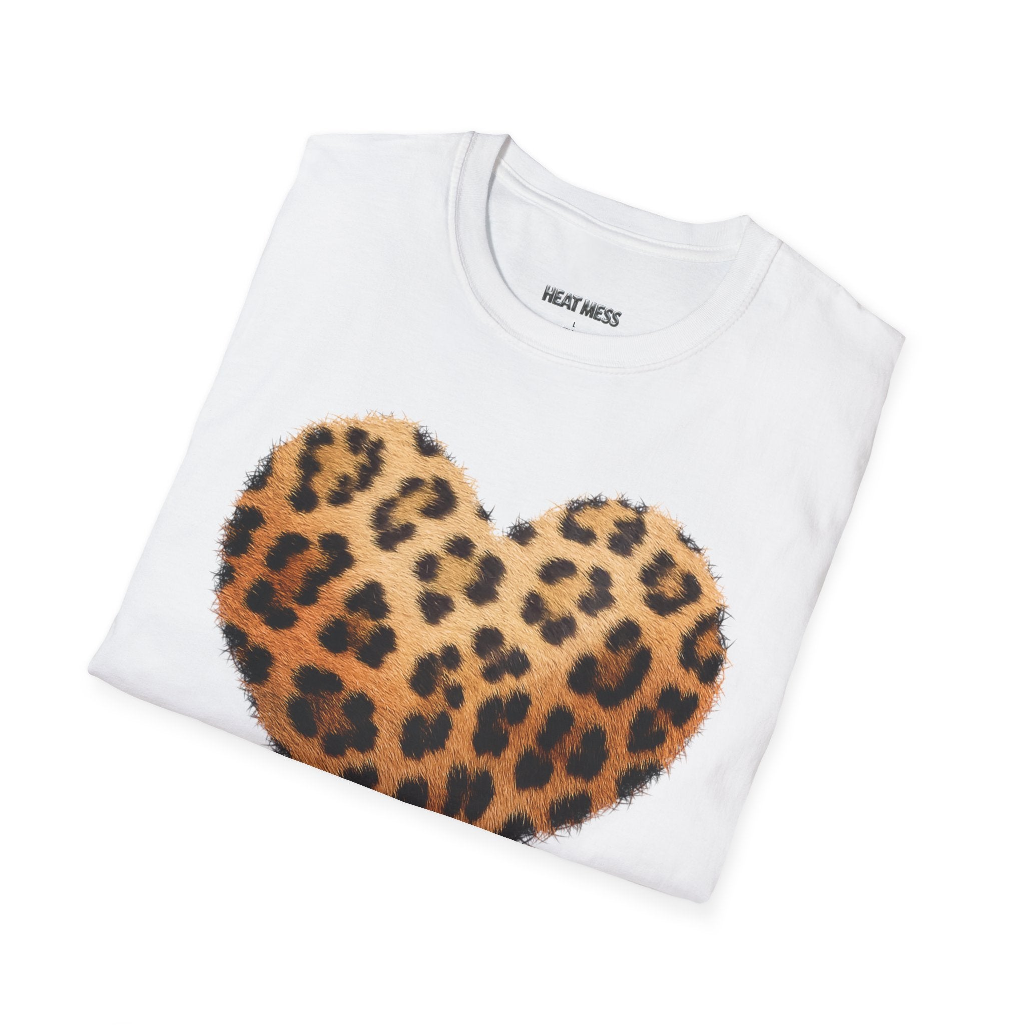 Leopard Print Heart T-Shirt - Heat Mess