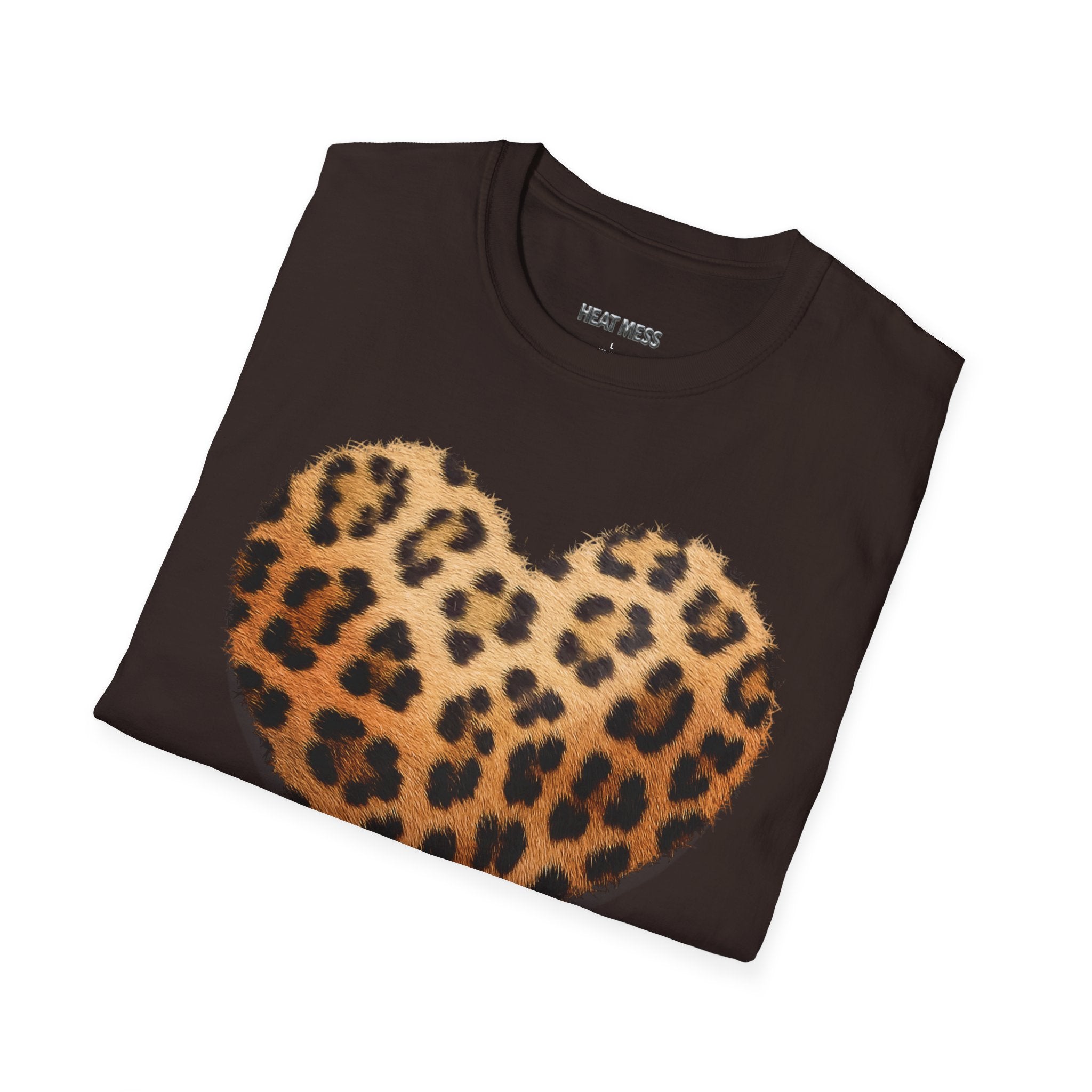 Leopard Print Heart T-Shirt - Heat Mess