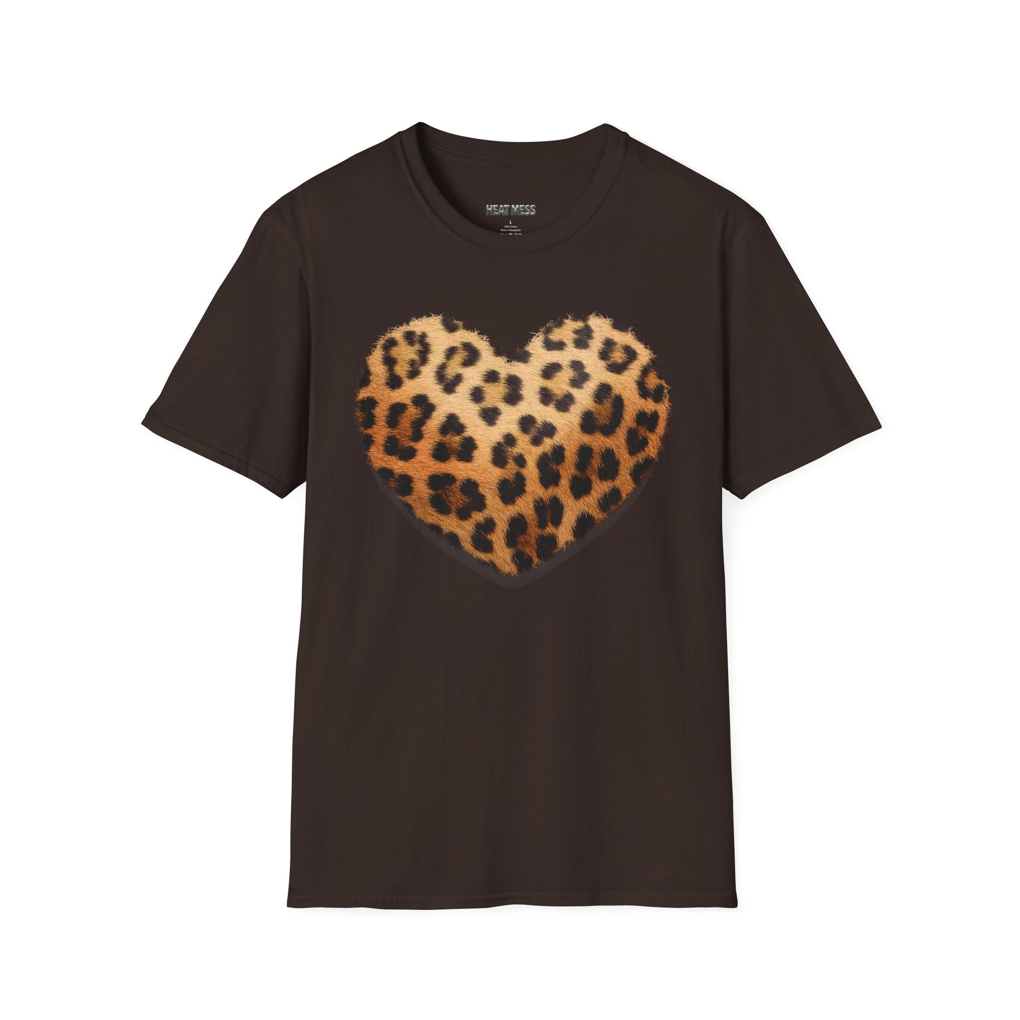 Leopard Print Heart T-Shirt - Heat Mess