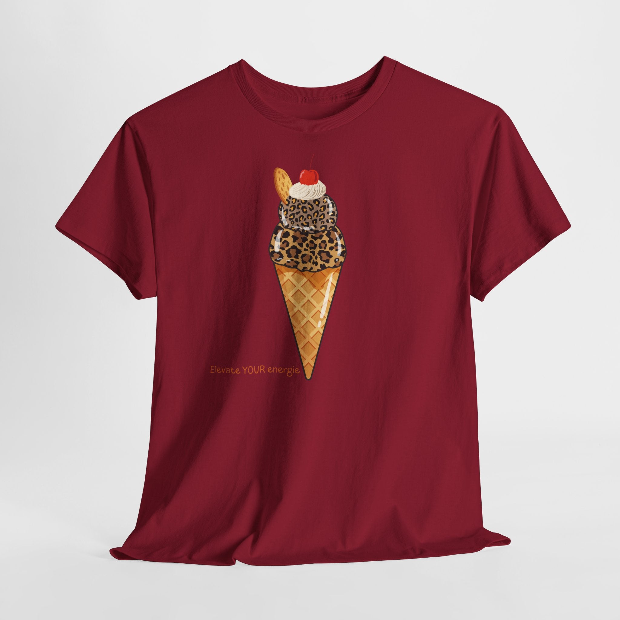 Leopard Scoop Ice Cream Tee T-Shirt - Heat Mess