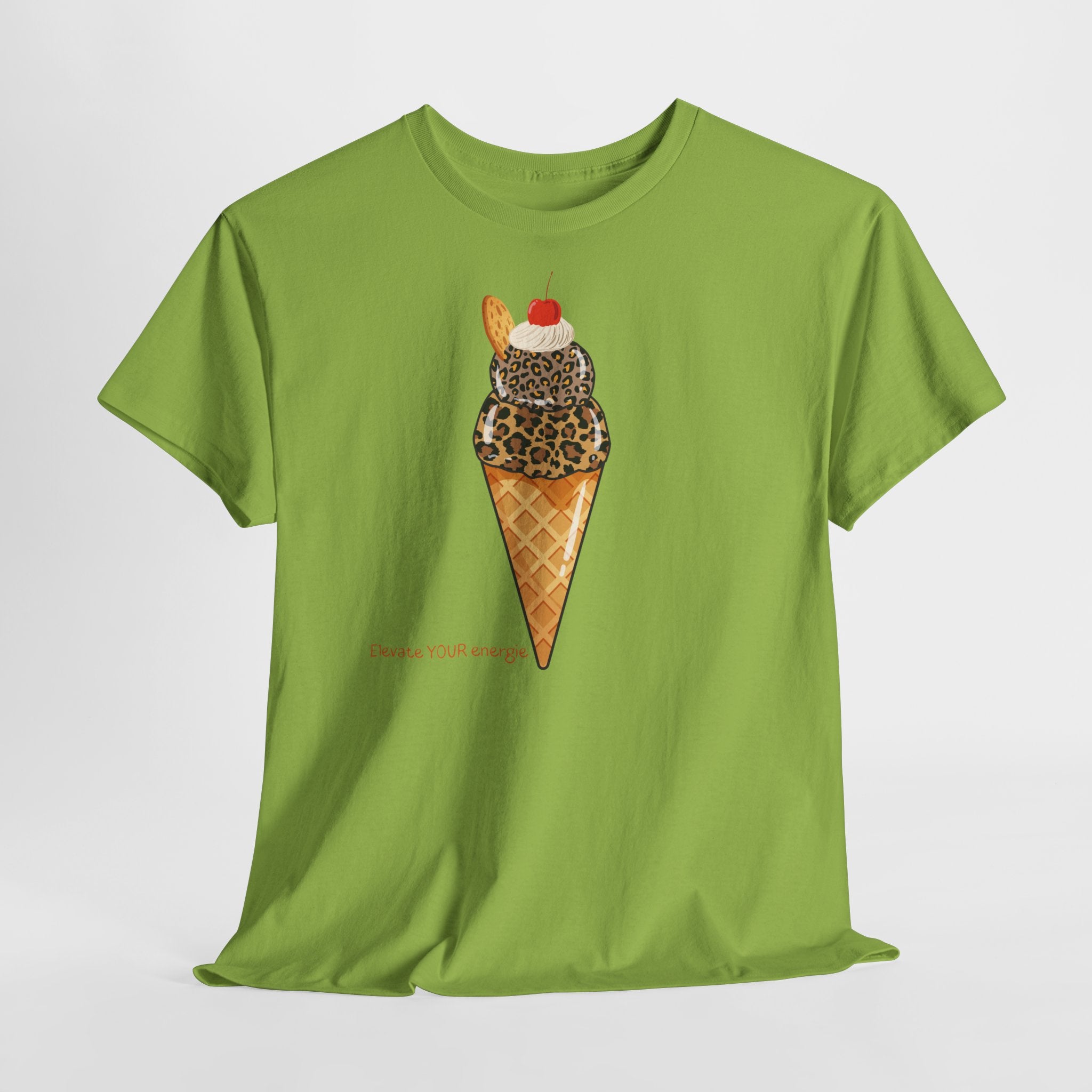Leopard Scoop Ice Cream Tee T-Shirt - Heat Mess
